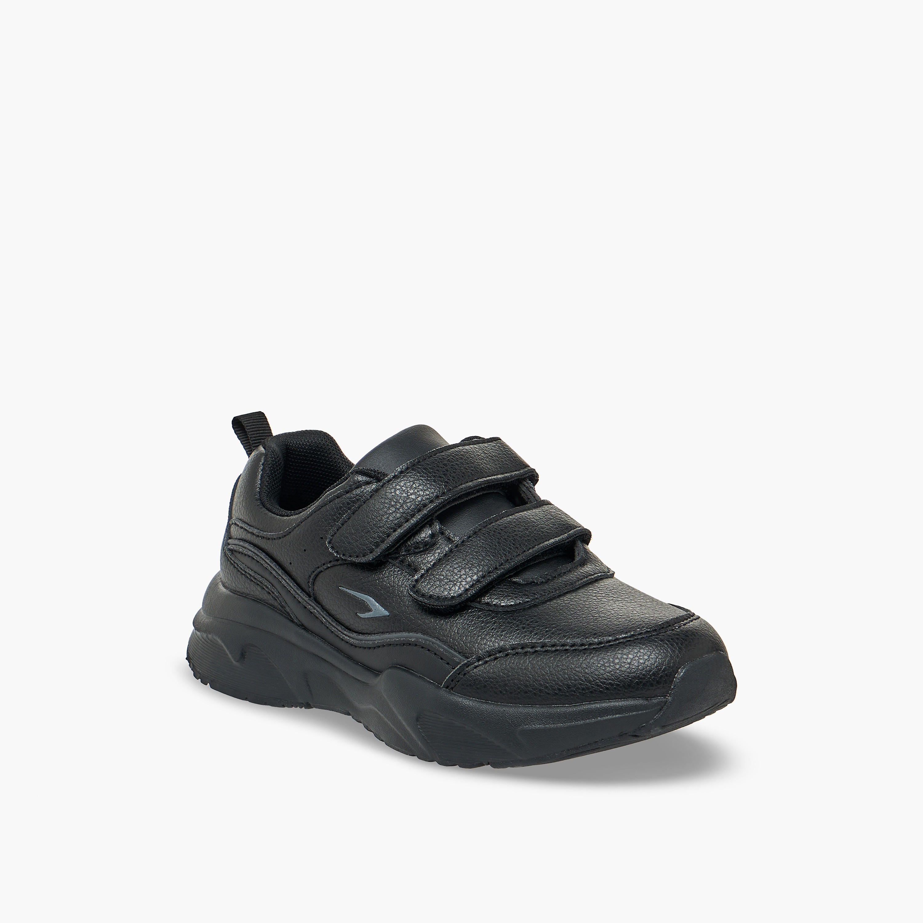 Dash Unisex Panelled Hook & Loop School Shoes-boys-shoes-schoolshoes-image-3