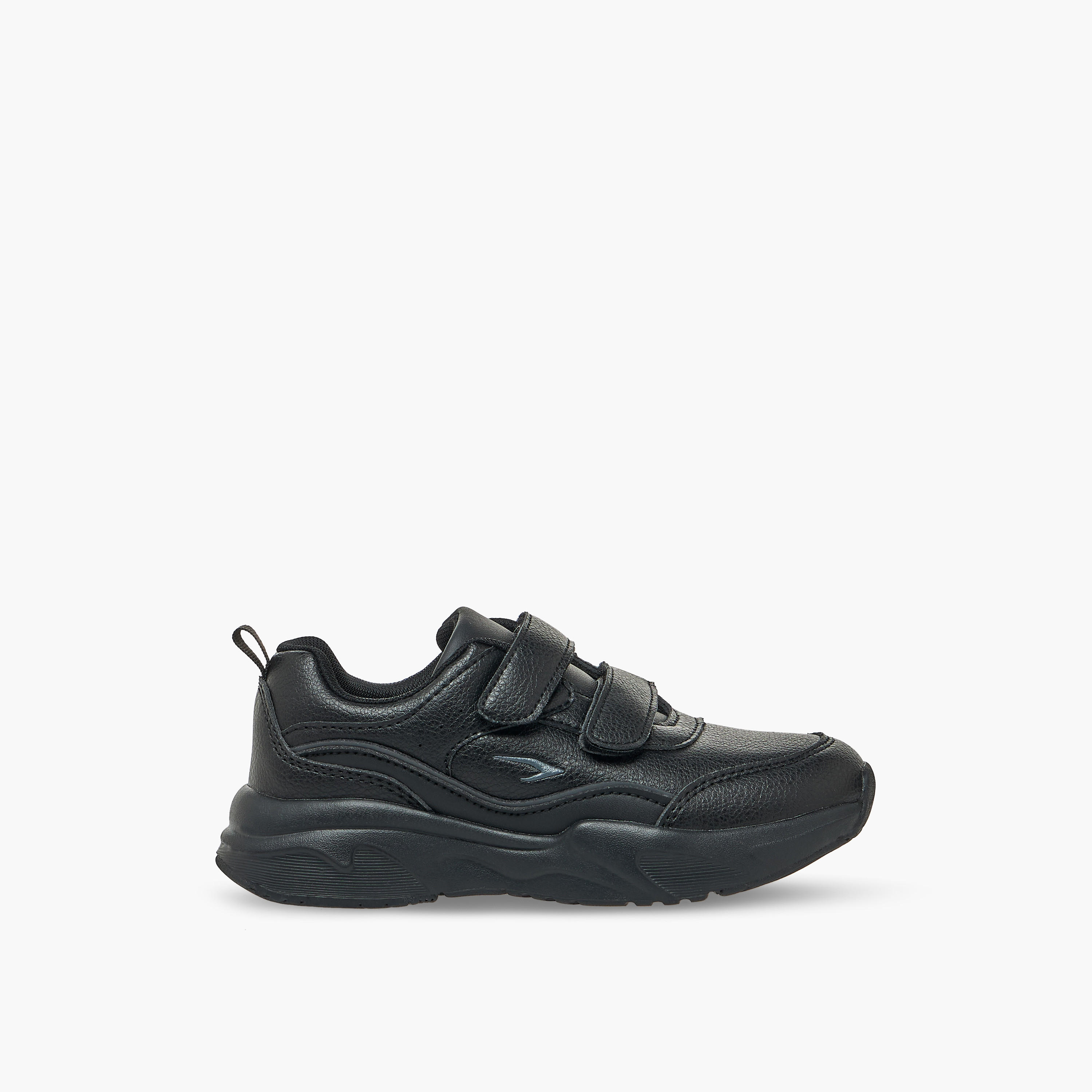 Dash Unisex Panelled Hook & Loop School Shoes-boys-shoes-schoolshoes-image-4