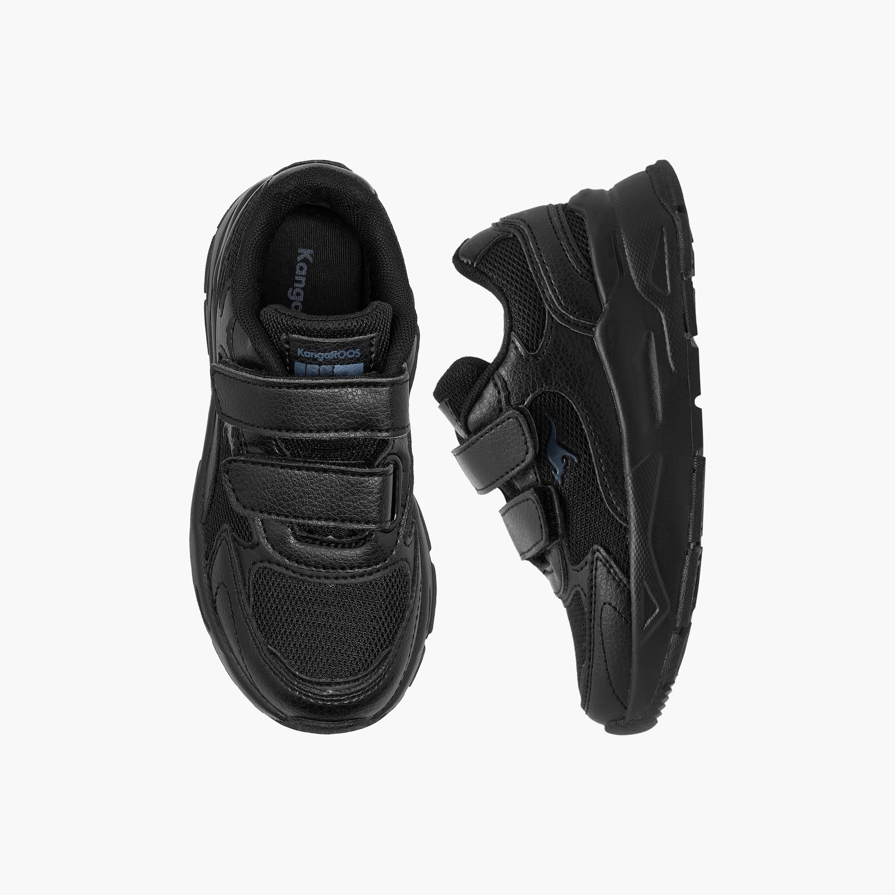 KangaROOS Unisex Logo Detail School Shoes with Hook and Loop Closure-boys-shoes-schoolshoes-image-1