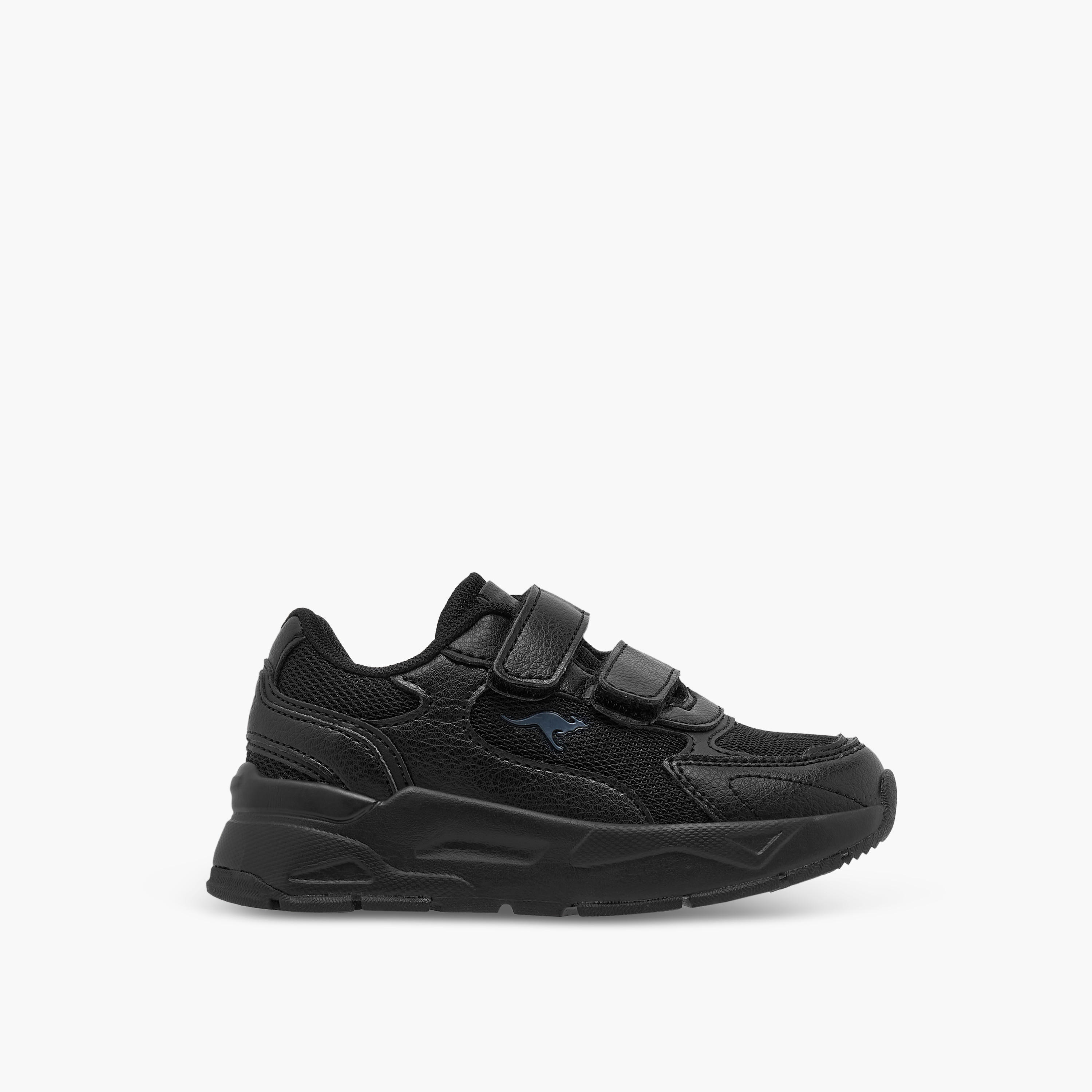 KangaROOS Unisex Logo Detail School Shoes with Hook and Loop Closure-boys-shoes-schoolshoes-image-3