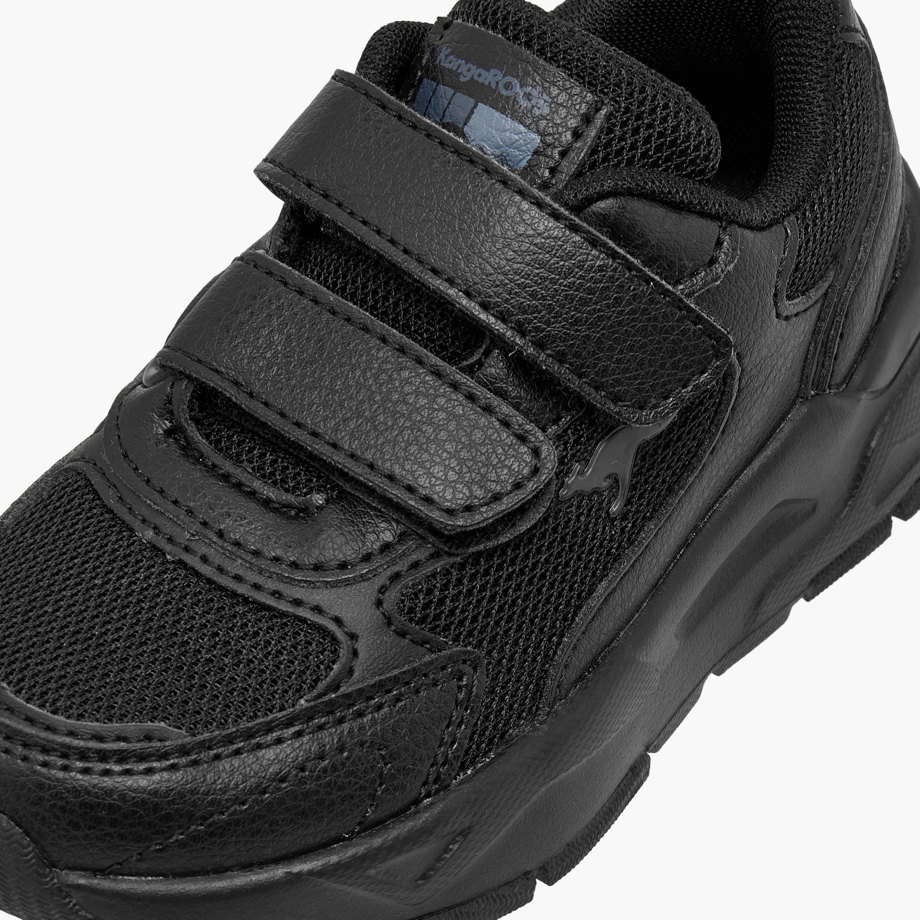 KangaROOS Unisex Logo Detail School Shoes with Hook and Loop Closure-boys-shoes-schoolshoes-image-4