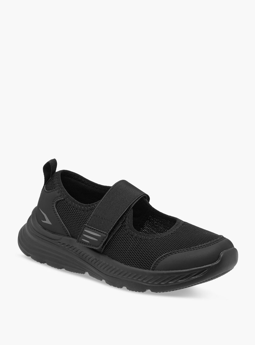 Dash Textured Mary Jane School Shoes with Hook and Loop Closure-girls-shoes-maryjanes-image-2