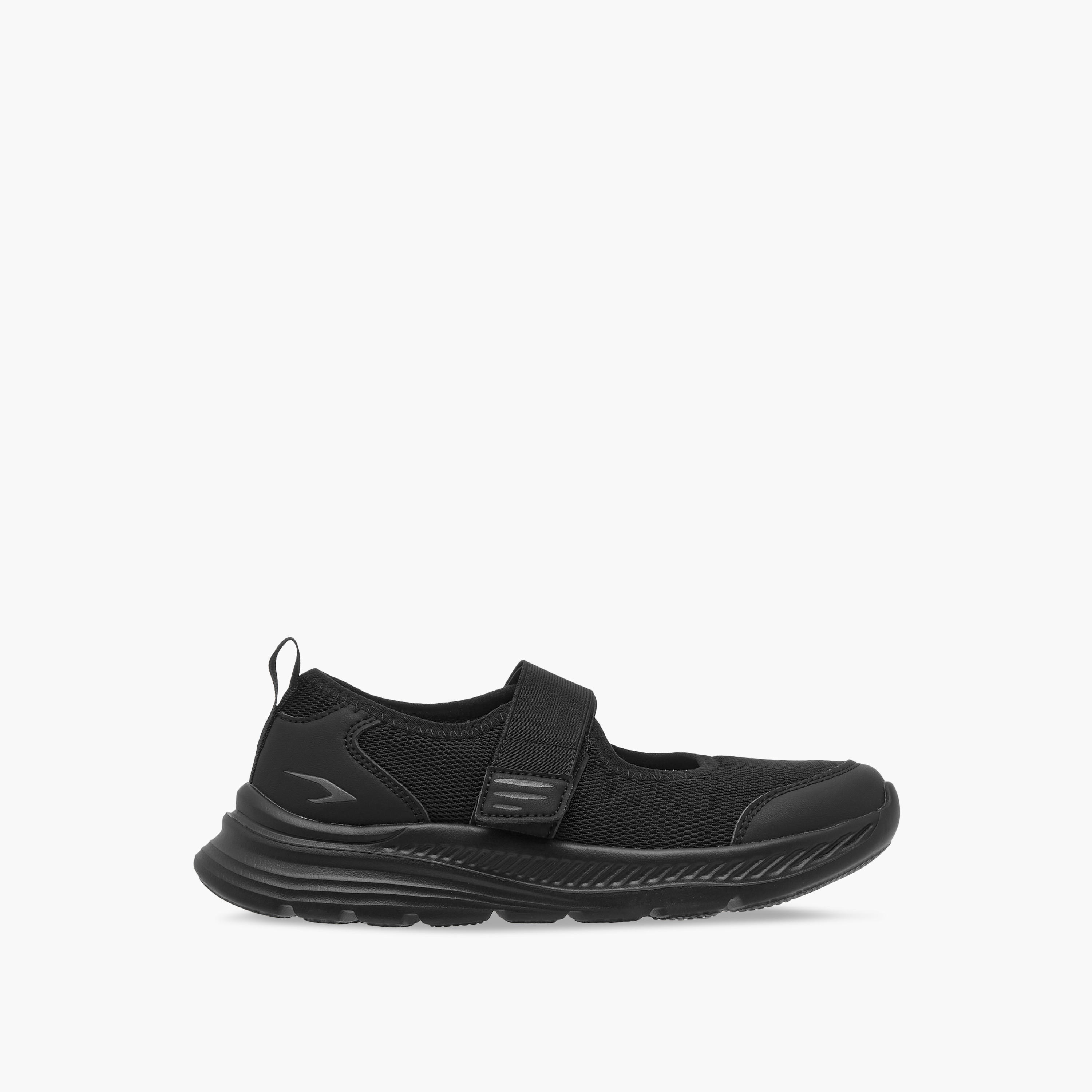 Dash Textured Mary Jane School Shoes with Hook and Loop Closure-girls-shoes-maryjanes-image-3