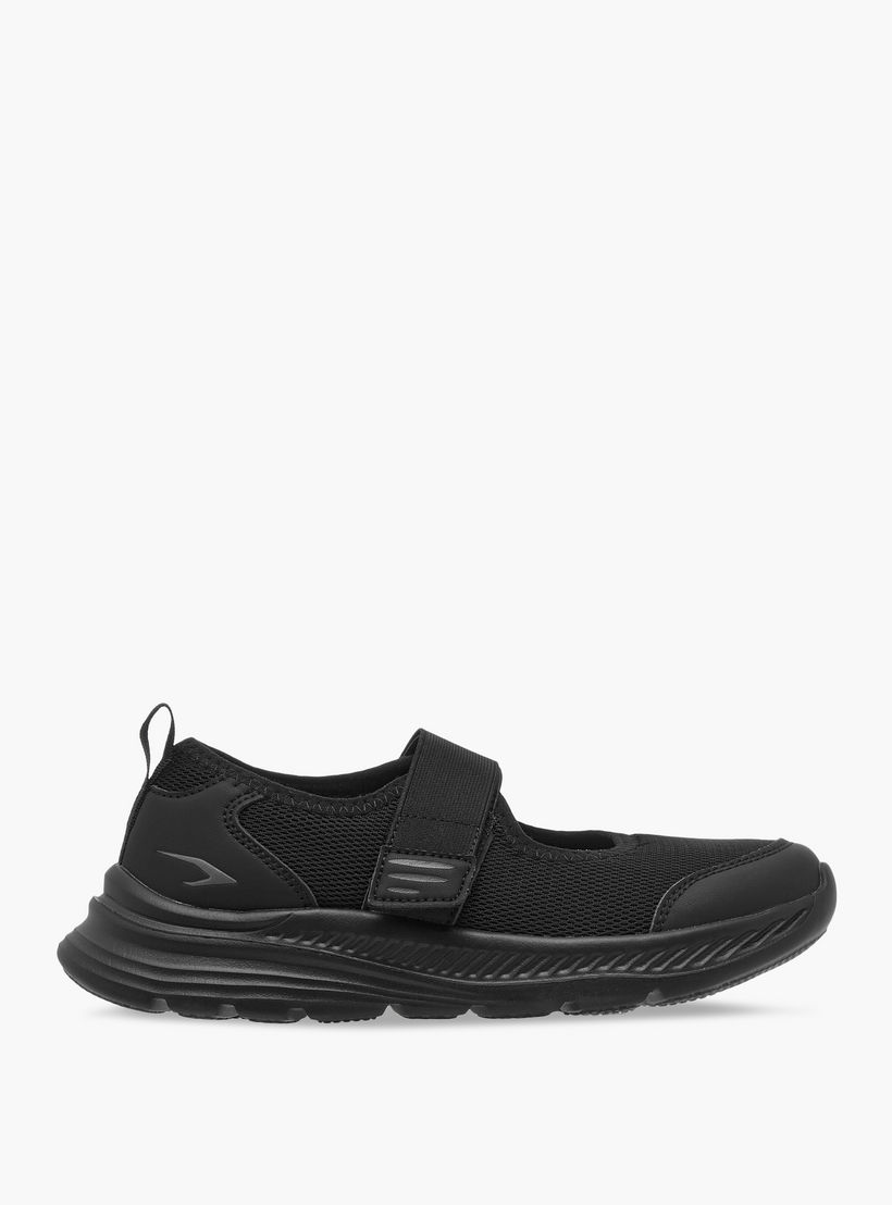 Dash Textured Mary Jane School Shoes with Hook and Loop Closure-girls-shoes-maryjanes-image-3