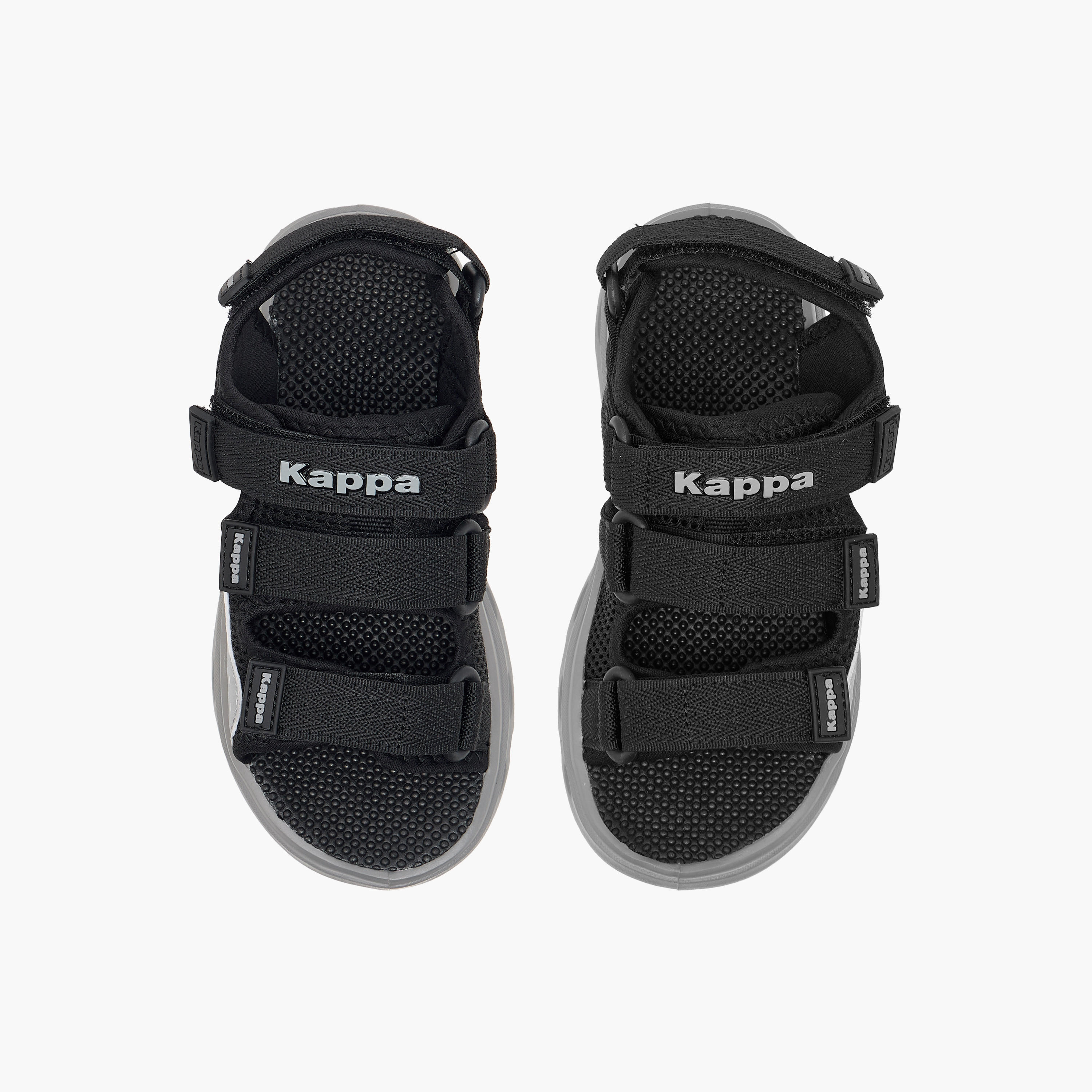 صندل مسطح بتفاصيل شعار وشريط إغلاق لاصق للأولاد من كابا-boys-shoes-sandals-image-1