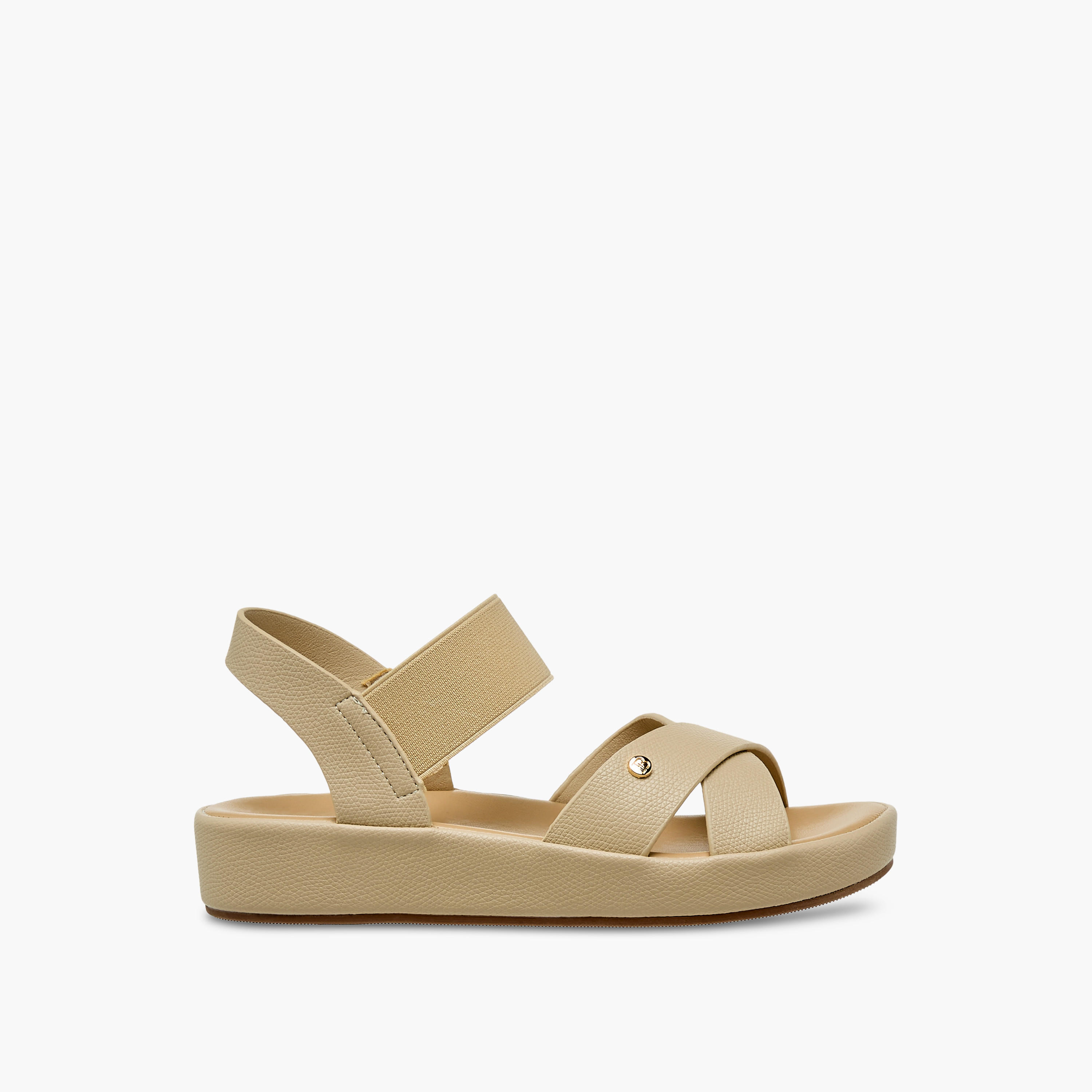 صندل بحزام متقاطع بارز الملمس للنساء من فلورا بيلا-women-shoes-flats-sandals-image-2