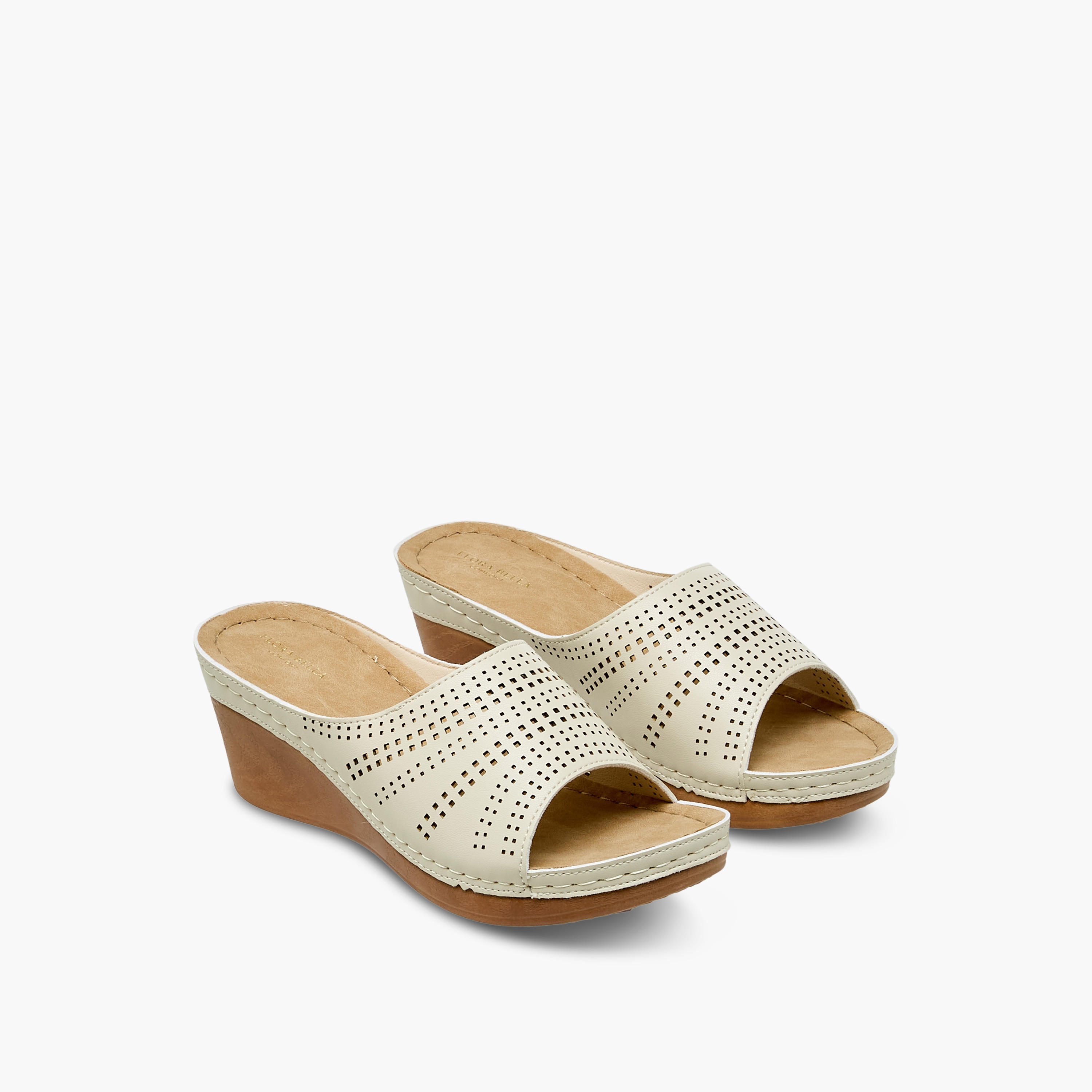 Flora Bella Women Perforated Wedge Heel Sandals-women-shoes-sandals-heeled-image-1
