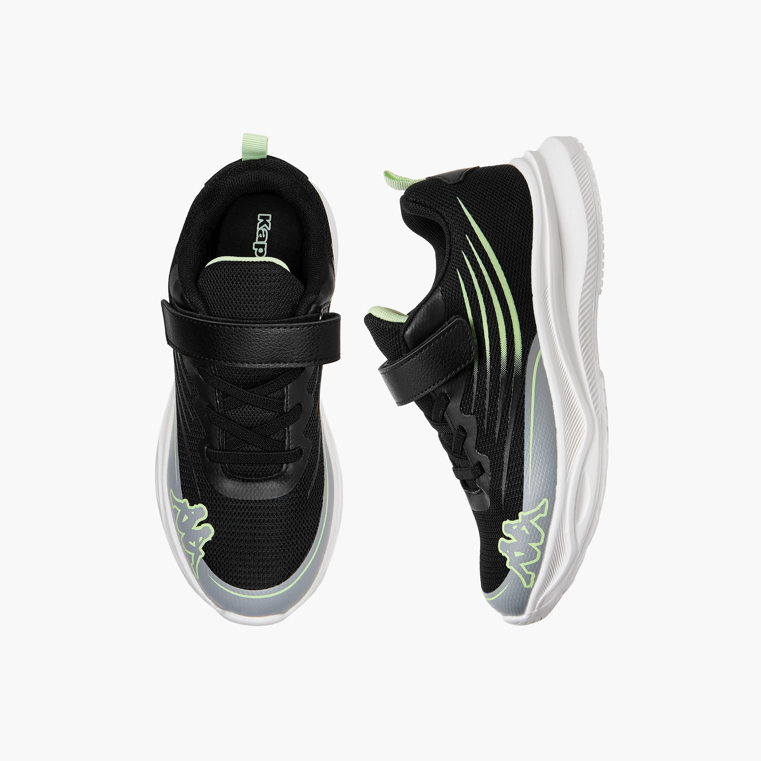 Kappa Boys Logo Print Hook and Loop Sports Shoes-boys-shoes-sneakers-image-1