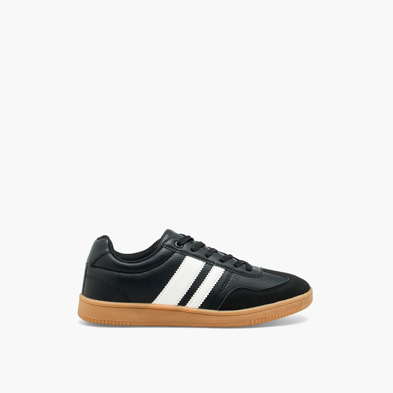 حذاء سنيكرز مخطط طول الكاحل برباط للرجال من إل بي إل من شو إكسبريس-men-shoes-sneakers-image-3