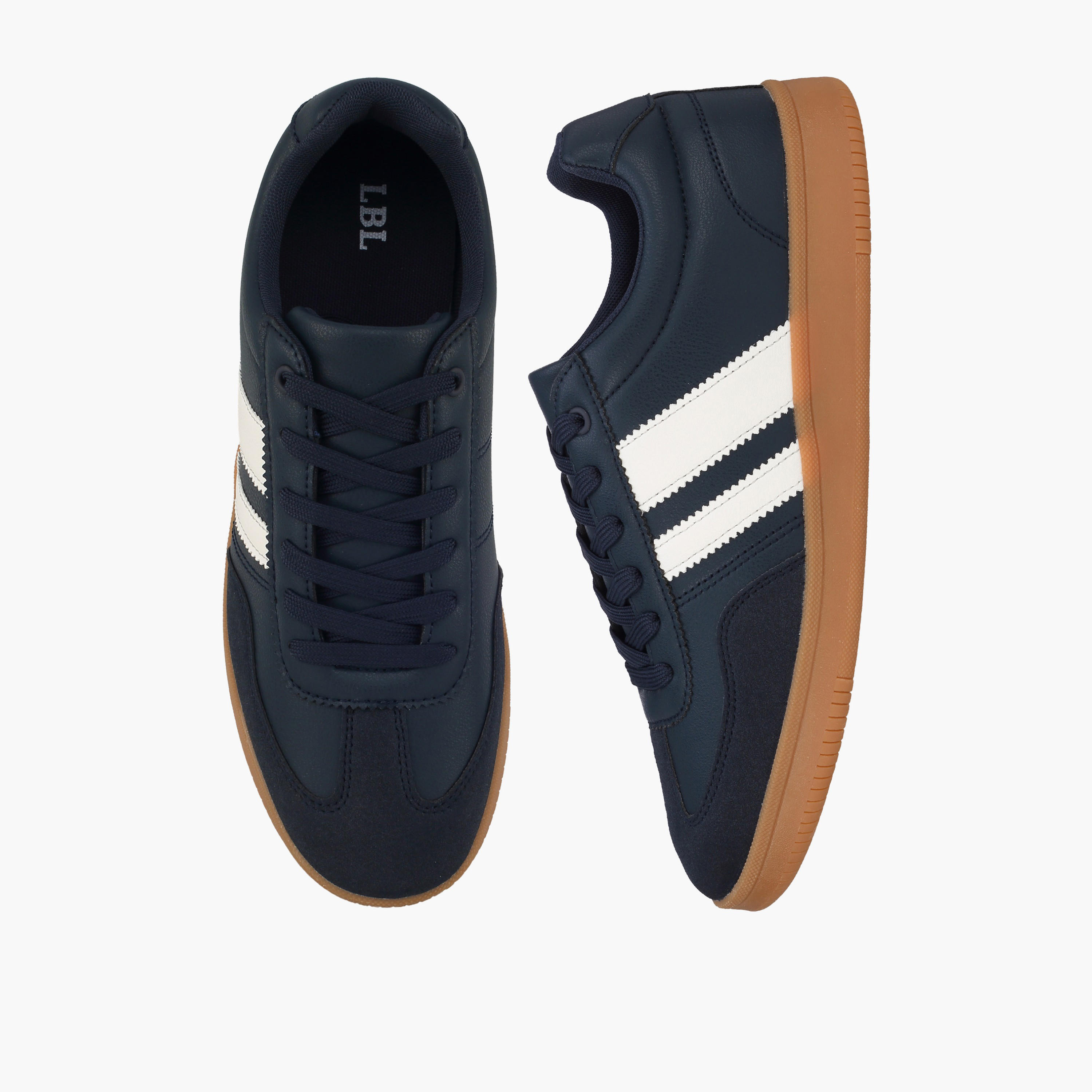 LBL by Shoexpress Men Striped Lace-Up Ankle Sneakers-men-shoes-sneakers-image-1