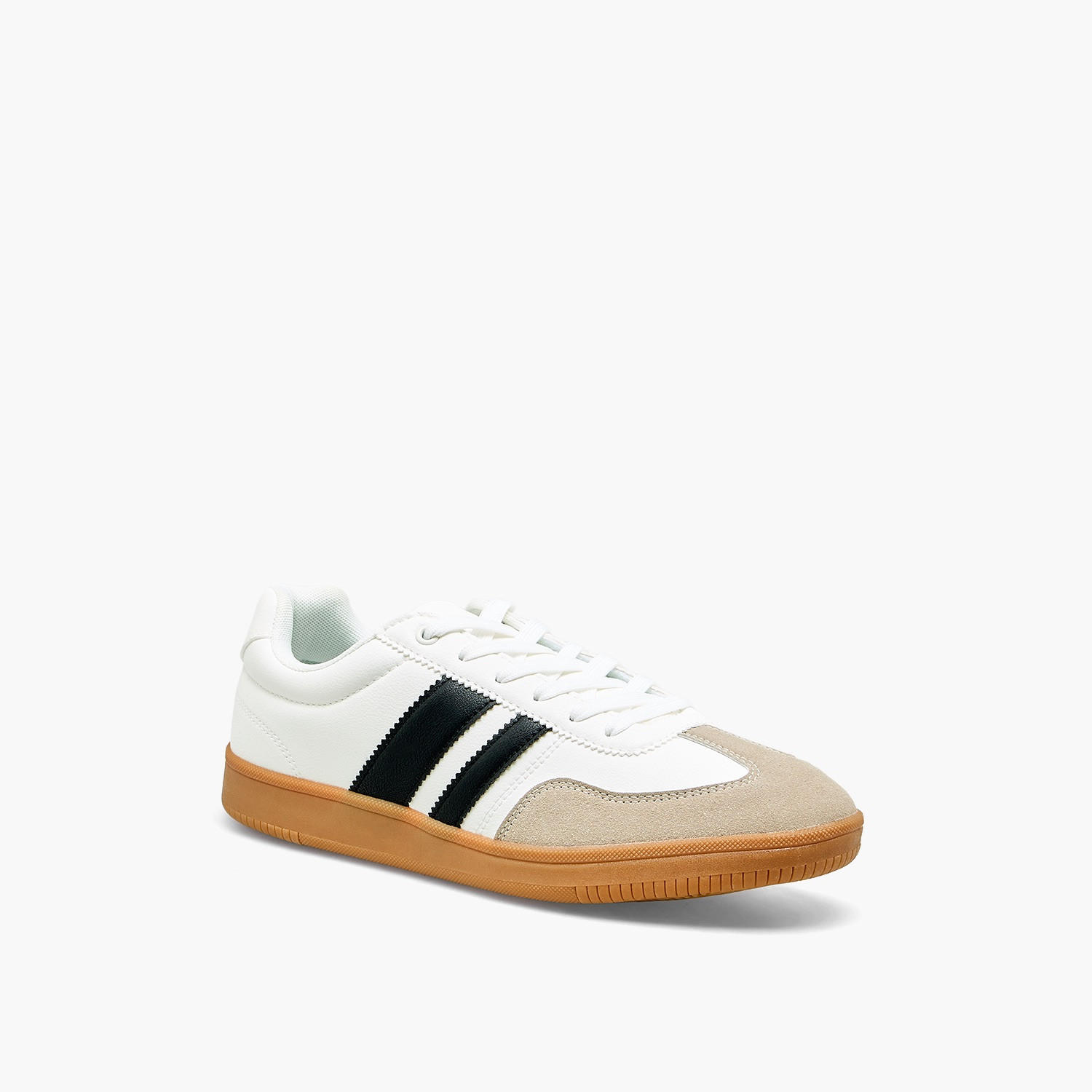 حذاء سنيكرز مخطط طول الكاحل برباط للرجال من إل بي إل من شو إكسبريس-men-shoes-sneakers-image-2