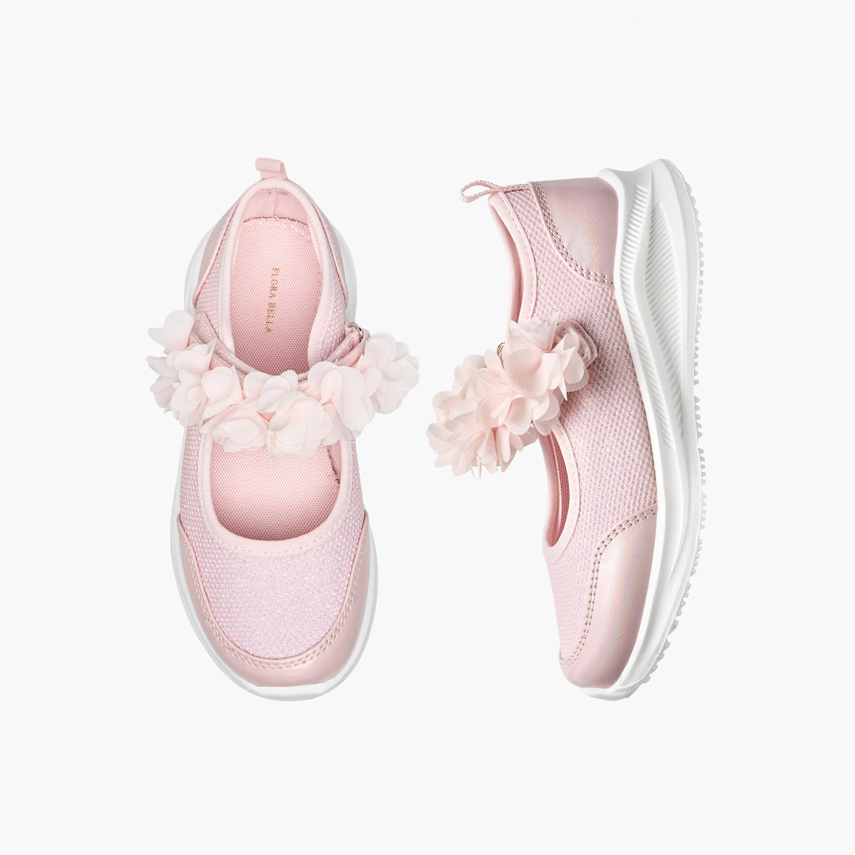 حذاء سنيكرز مزين بشريط إغلاق لاصق للبنات من فلورا بيلا-girls-shoes-sneakers-image-1