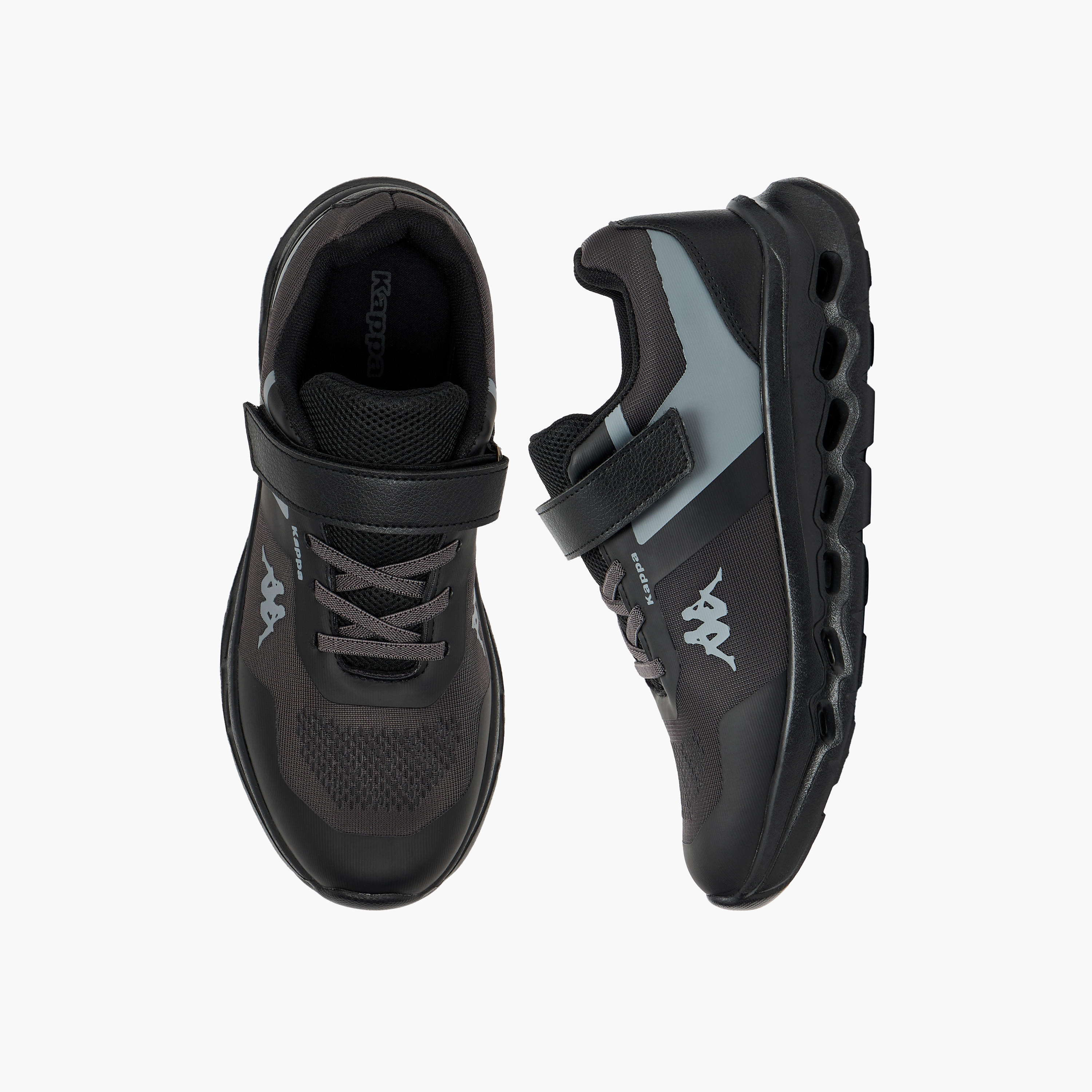 Kappa Boys Logo Print Hook & Loop Sports Shoes-sports-boys-shoes-image-1