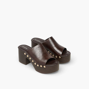 Surestep Women Lightweight Stud Embellished Platform Heel Sandals with Rivet Detailing-women-shoes-sandals-image-1