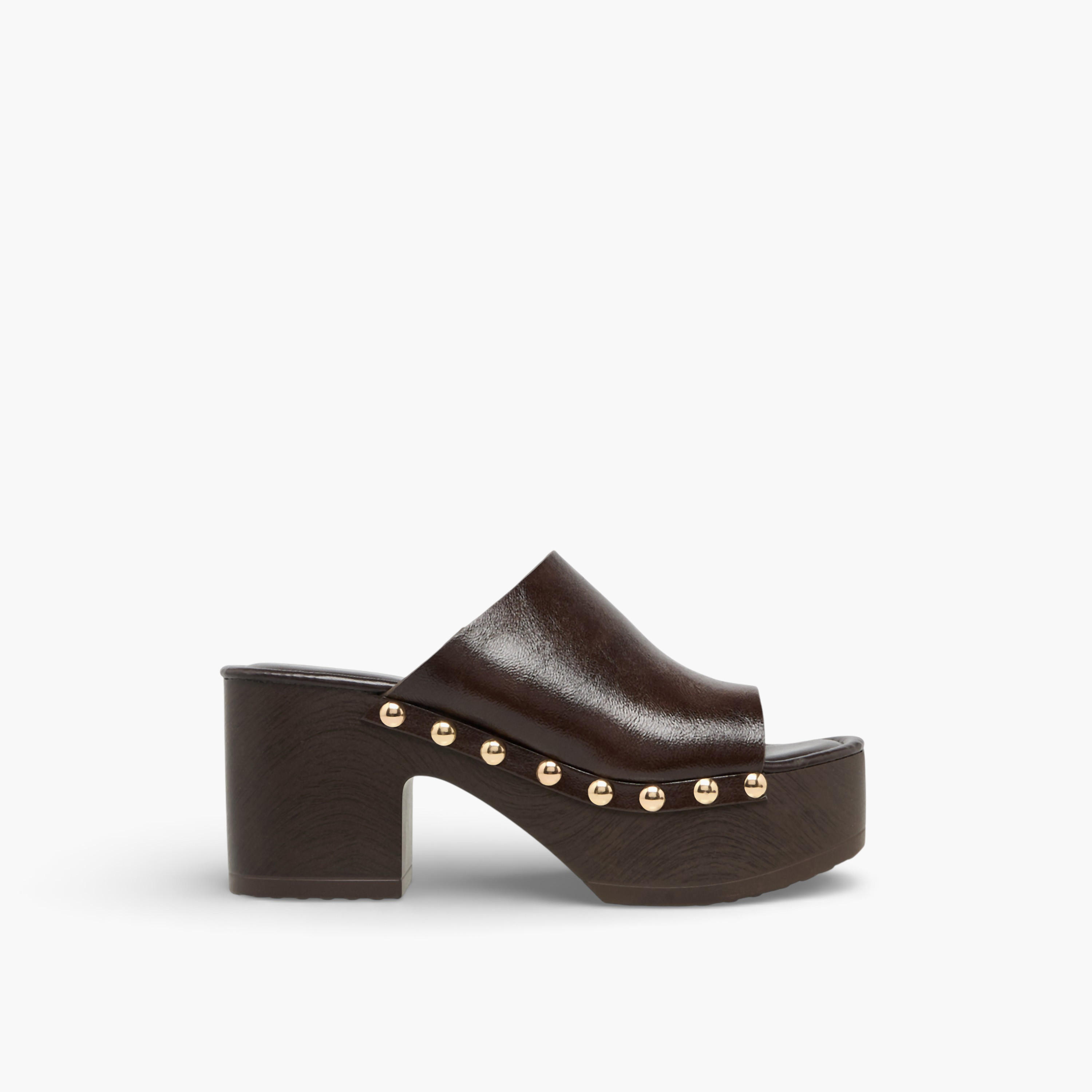 Surestep Women Lightweight Stud Embellished Platform Heel Sandals with Rivet Detailing-women-shoes-sandals-heeled-image-3