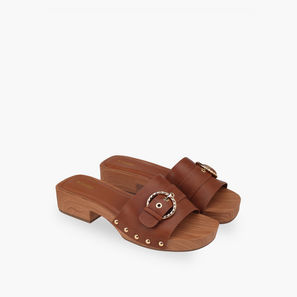 Surestep Women Lightweight Buckle Accent Block Heel Sandals with Studded Trim-women-shoes-sandals-image-1