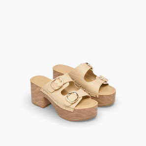 Surestep Women Lightweight Buckle Detail Platform Sandals with Studded Trim-women-shoes-sandals-image-1
