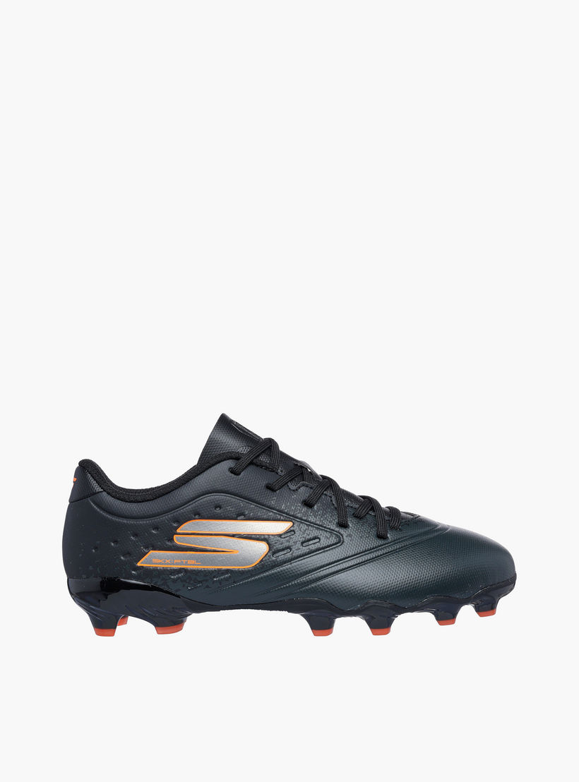 Skechers Boys JR YOUTH FG Lace-Up Football Shoes - 252060L-BKOR-CP-sports-gear-football-shoes-firmground-image-3