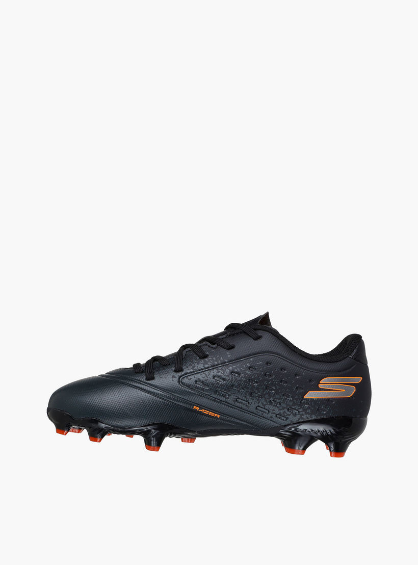 Skechers Boys JR YOUTH FG Lace-Up Football Shoes - 252060L-BKOR-CP-sports-gear-football-shoes-firmground-image-4