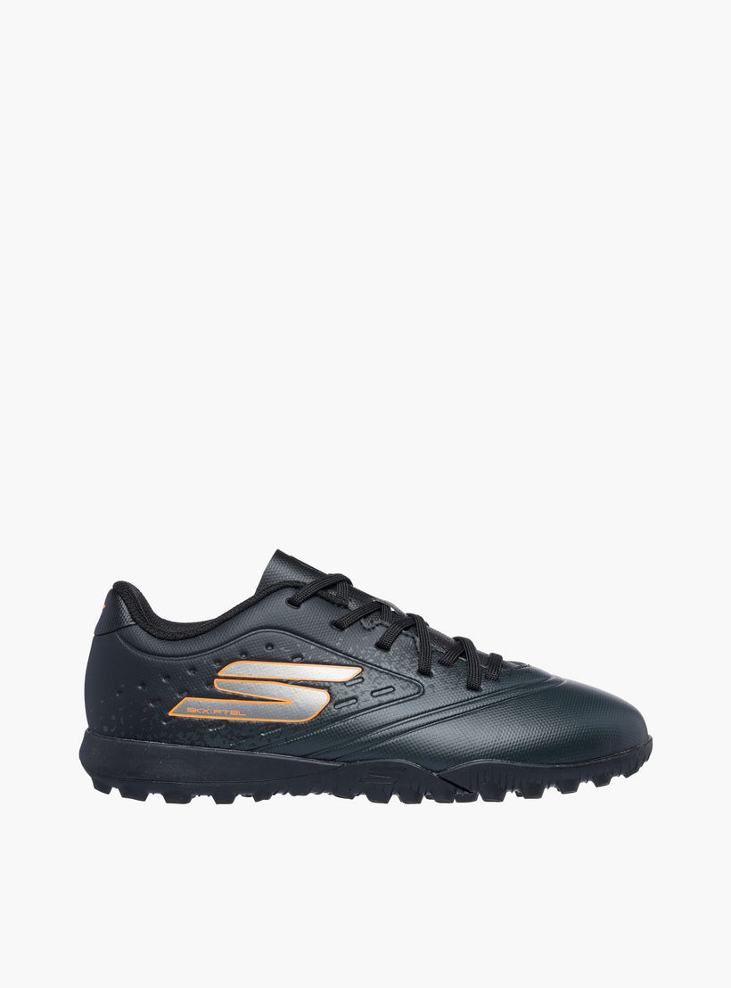 Skechers Boys JR YOUTH TF Lace-Up Football Turf Shoes - 252061L-BKOR-CP-sports-boys-shoes-image-3