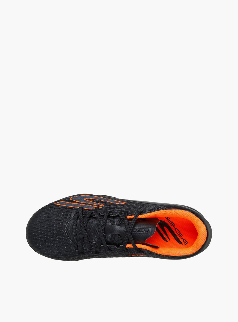 Skechers Boys JR YOUTH TF Lace-Up Football Turf Shoes - 252164L-BKOR-CP-sports-boys-shoes-image-2