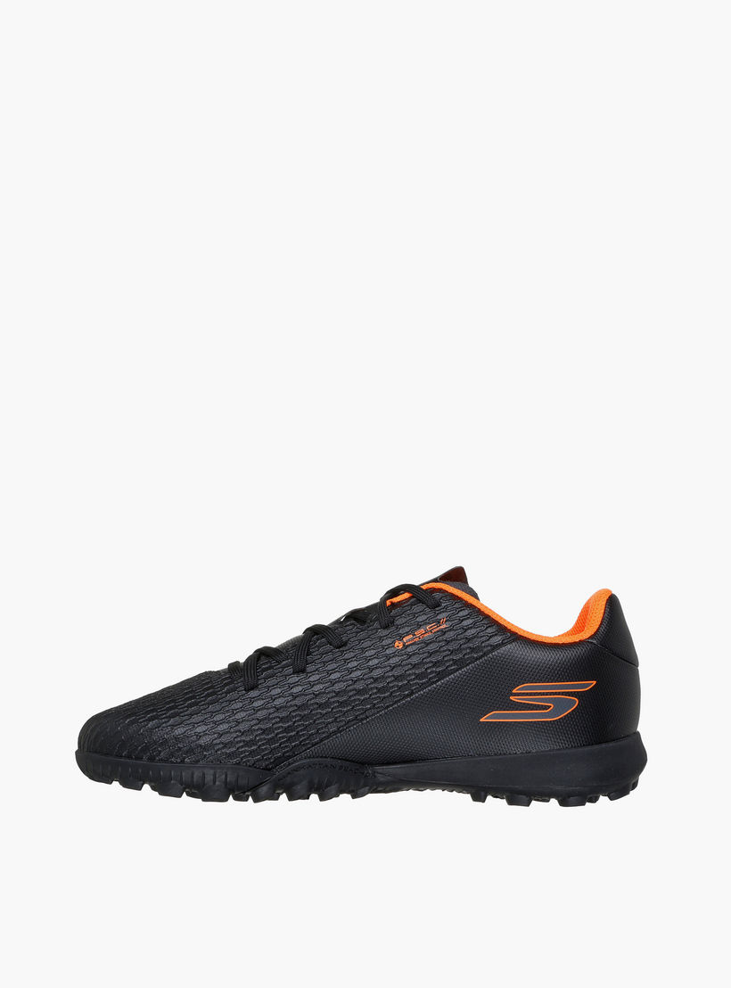 Skechers Boys JR YOUTH TF Lace-Up Football Turf Shoes - 252164L-BKOR-CP-sports-boys-shoes-image-4