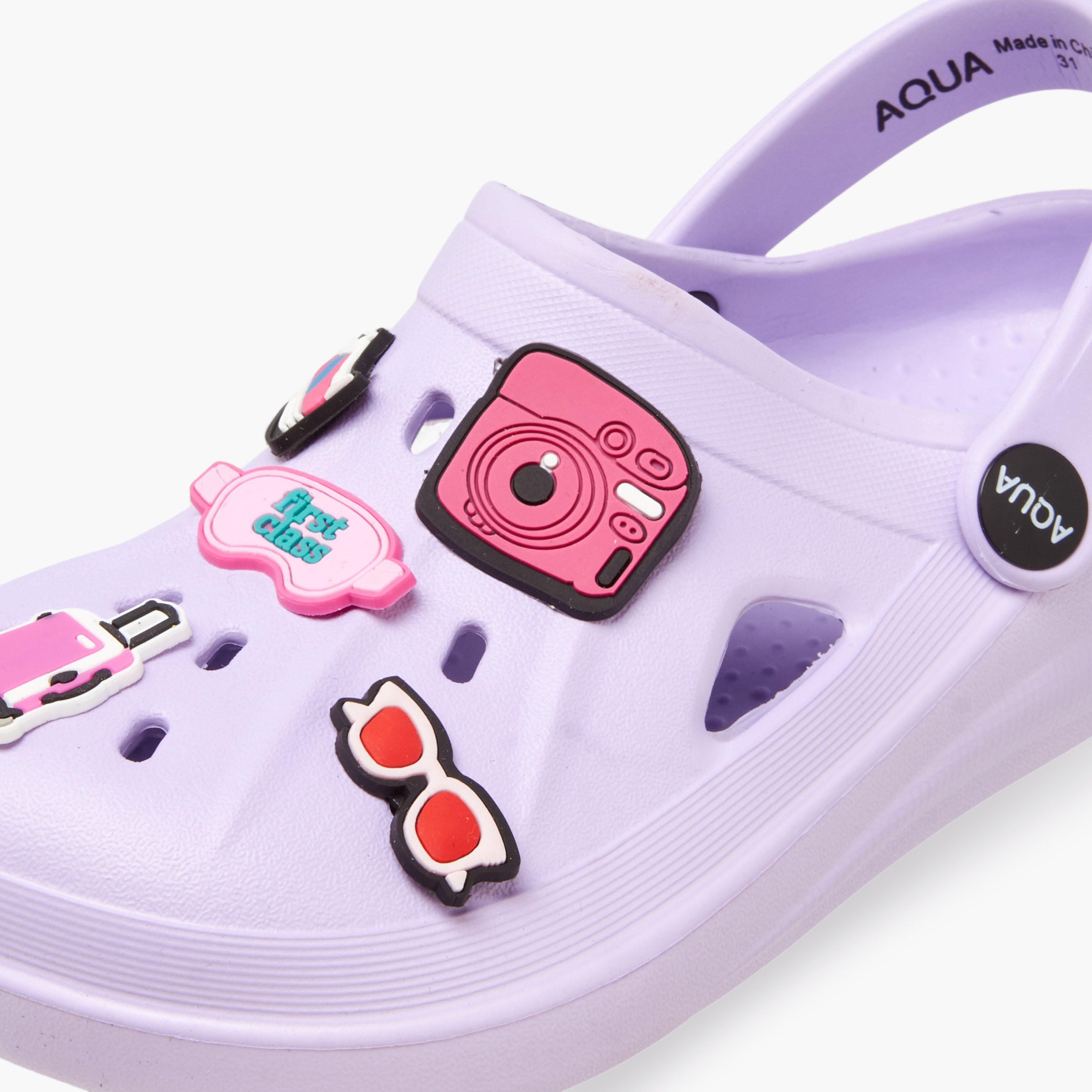 Aqua Girls Jibbitz Accent Clogs-girls-shoes-sandals-image-4