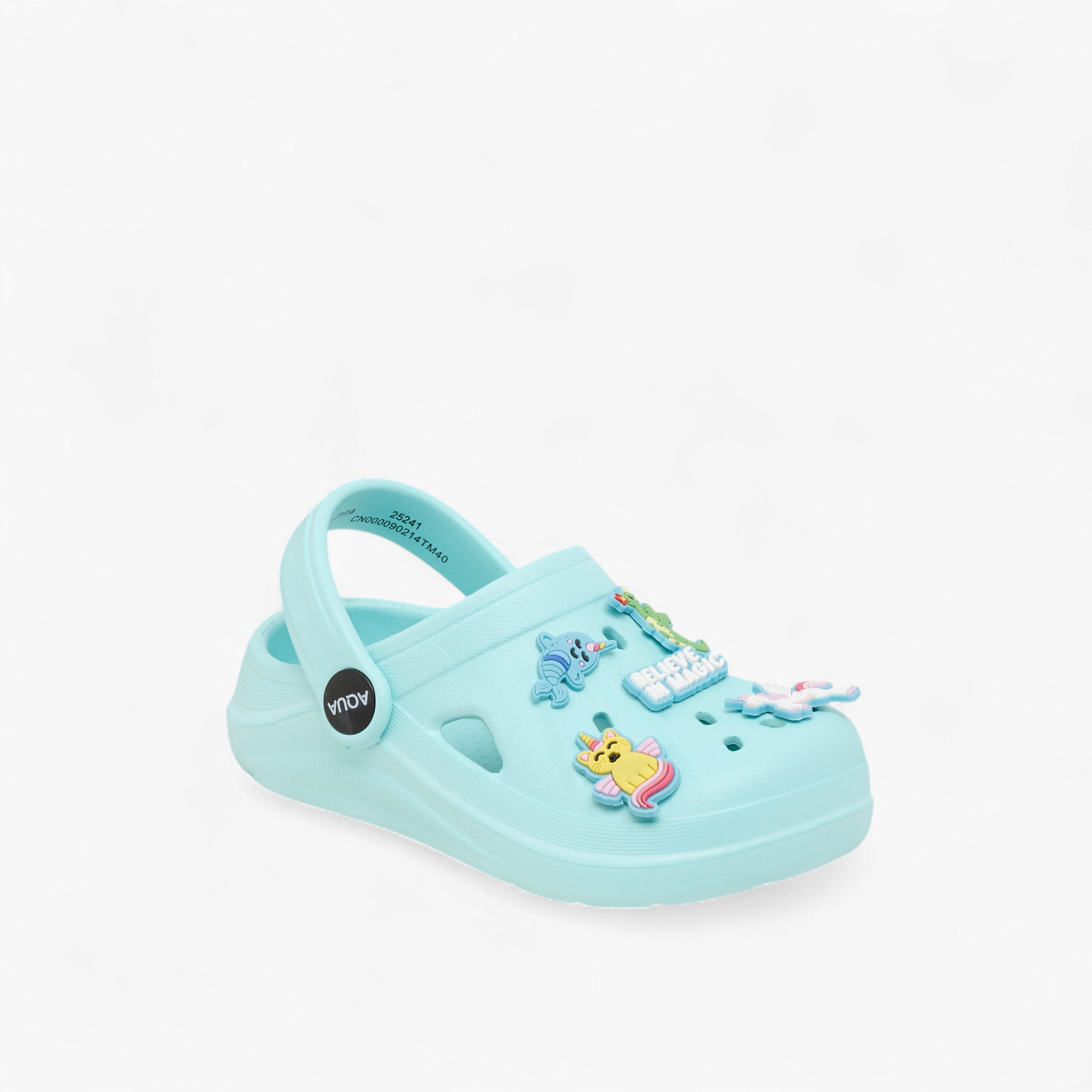 صندل كلوج بتزيينات جيبيتز وحزام خلفي من أكوا-girls-shoes-sandals-image-2