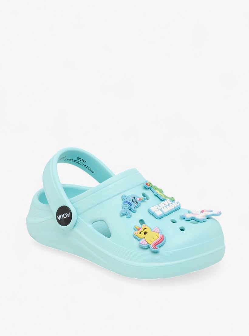 صندل كلوج بتزيينات جيبيتز وحزام خلفي من أكوا-girls-shoes-sandals-image-2