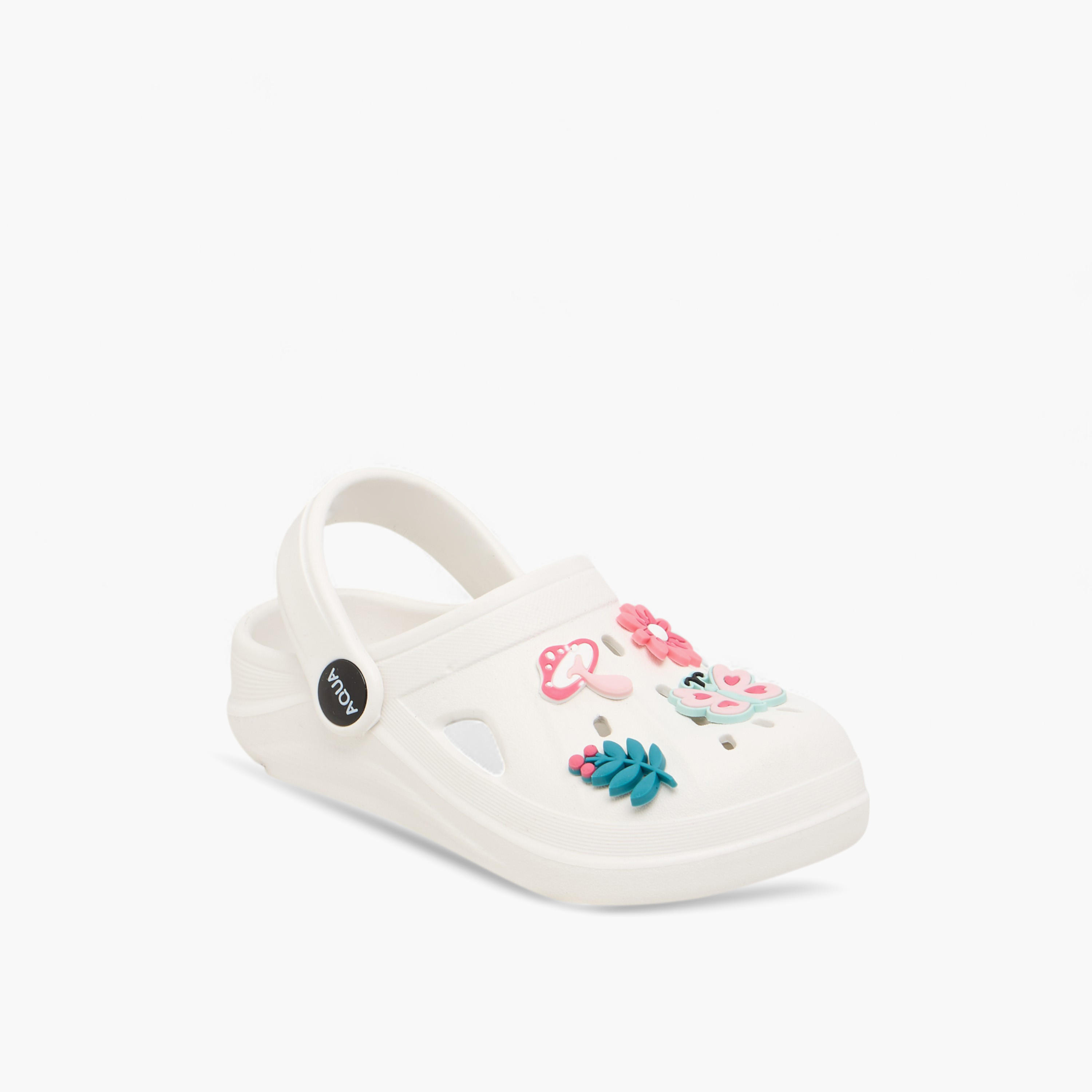 صندل كلوج بتزيينات جيبيتز وحزام خلفي من أكوا-girls-shoes-sandals-image-2