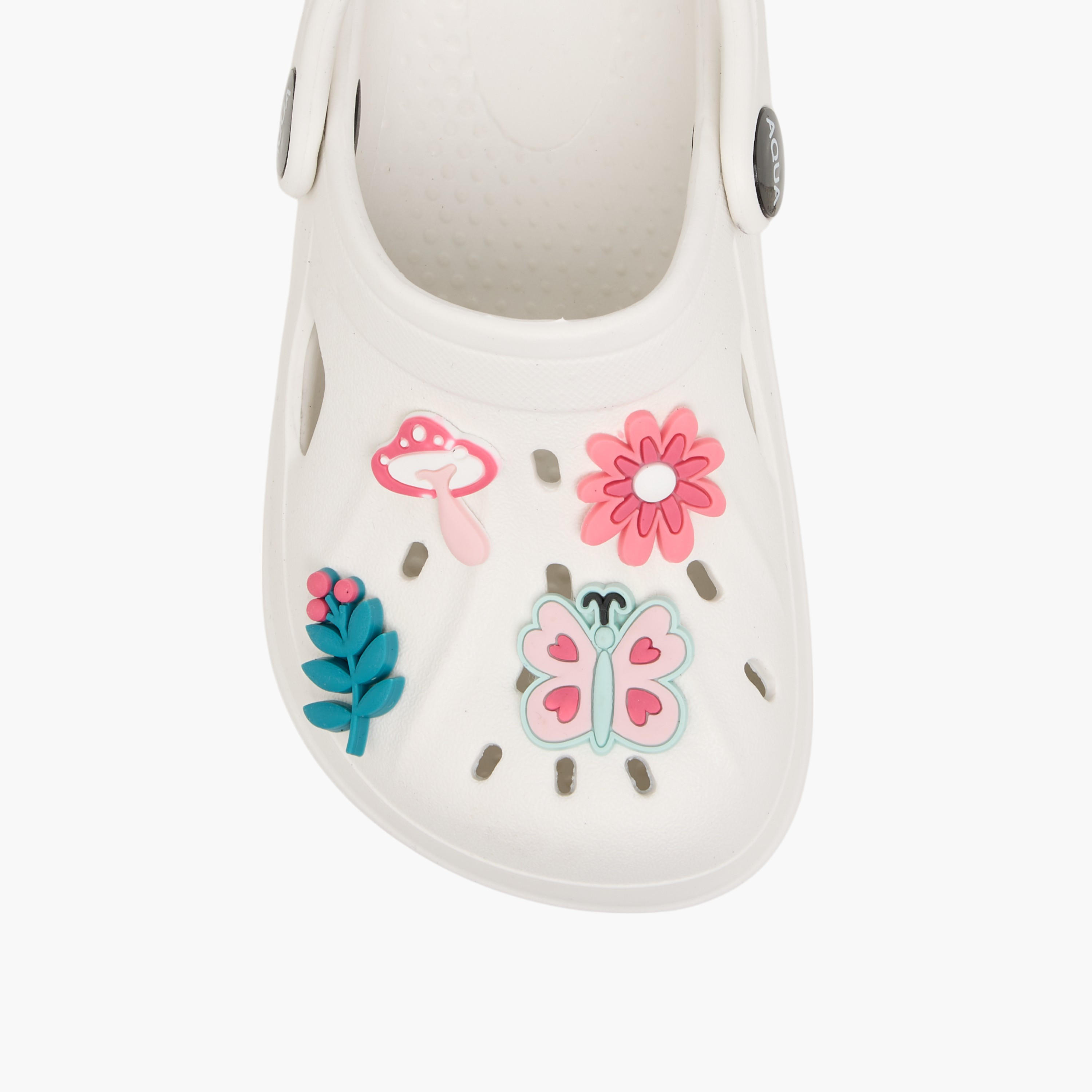 صندل كلوج بتزيينات جيبيتز وحزام خلفي من أكوا-girls-shoes-sandals-image-4