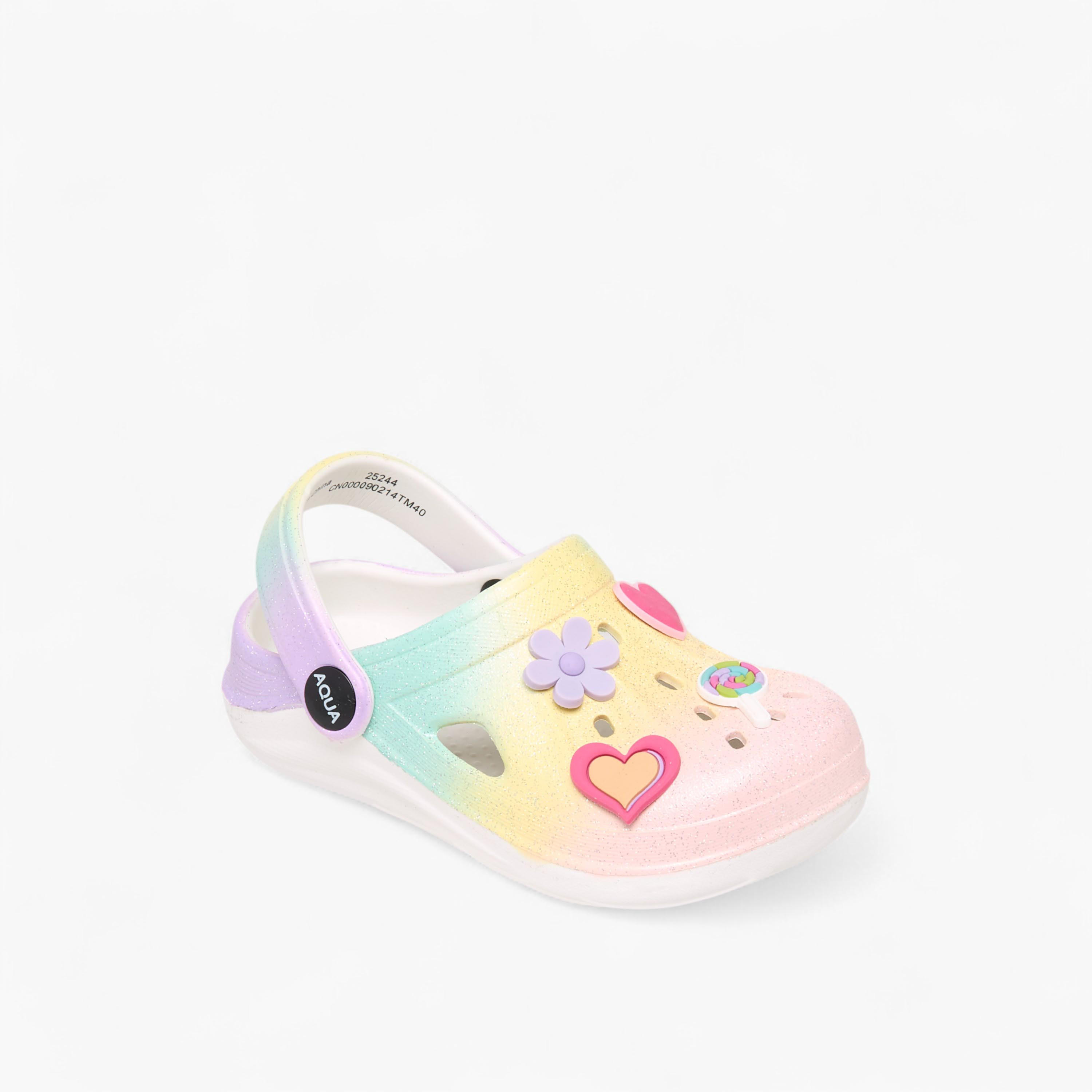 صندل كلوج بحزام خلفي وزينة جيبيتز من أكوا-girls-shoes-sandals-image-2