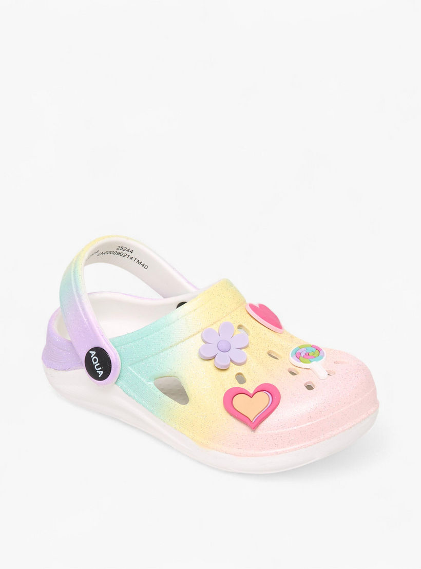 صندل كلوج بحزام خلفي وزينة جيبيتز من أكوا-girls-shoes-sandals-image-2