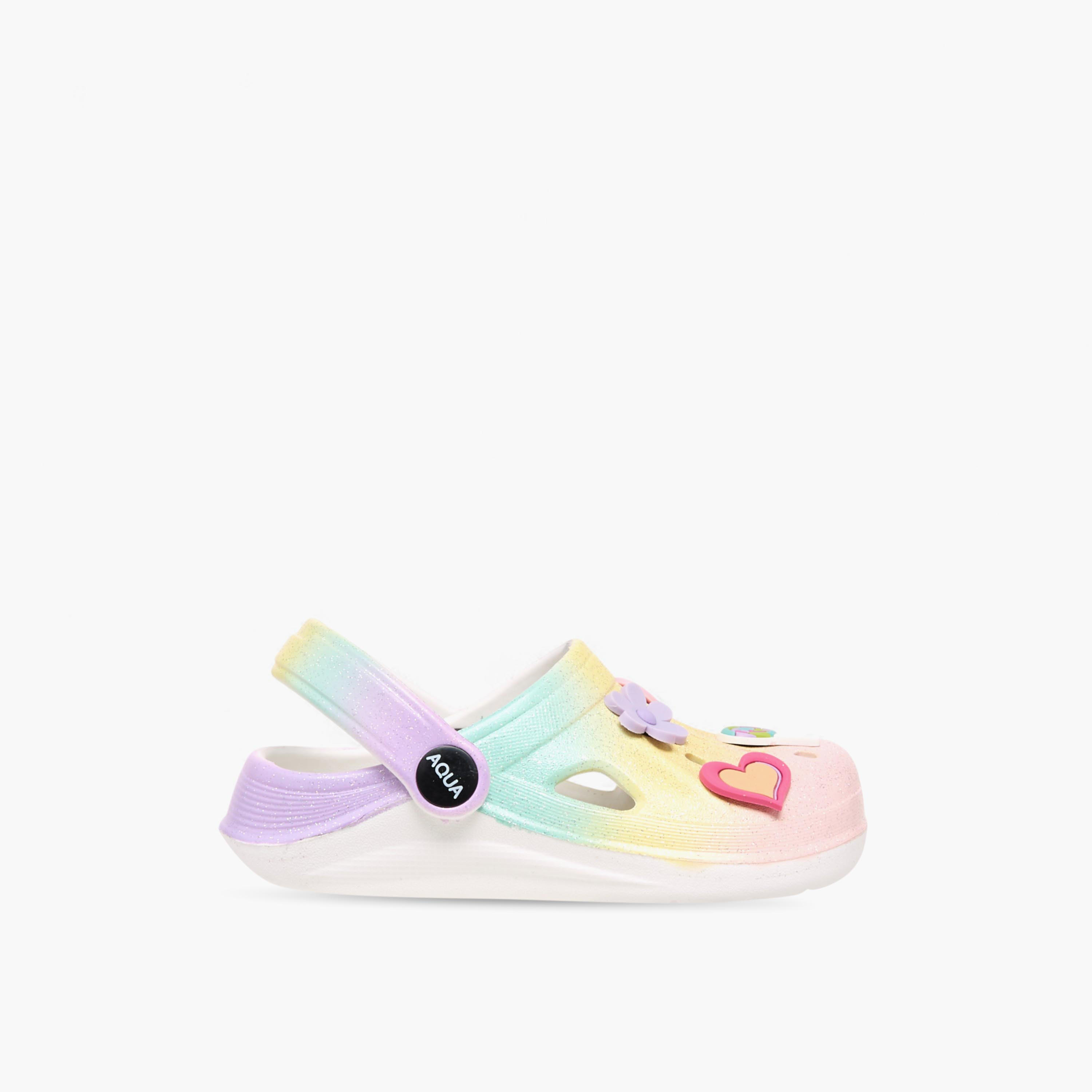 صندل كلوج بحزام خلفي وزينة جيبيتز من أكوا-girls-shoes-sandals-image-3