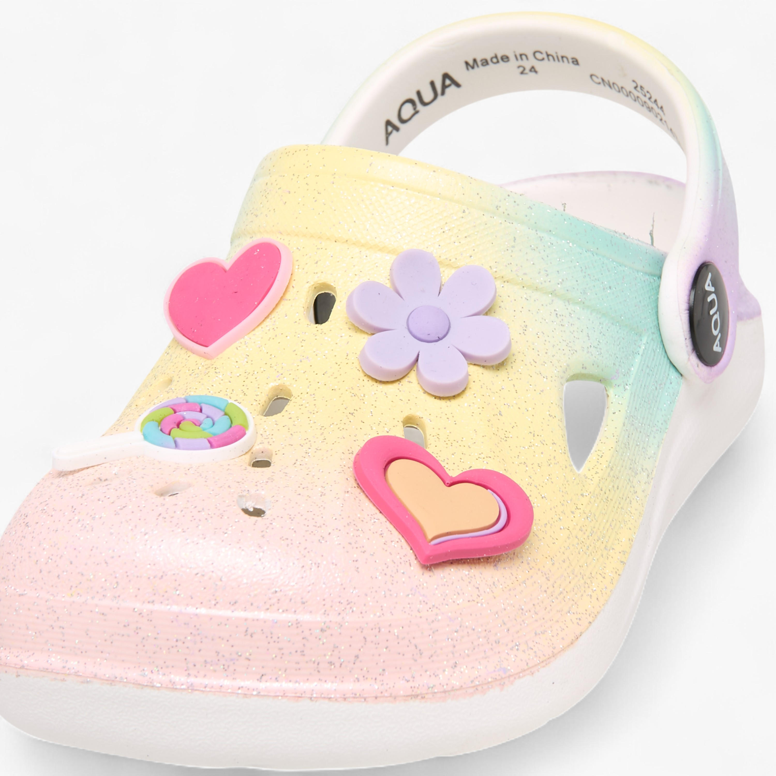 صندل كلوج بحزام خلفي وزينة جيبيتز من أكوا-girls-shoes-sandals-image-4