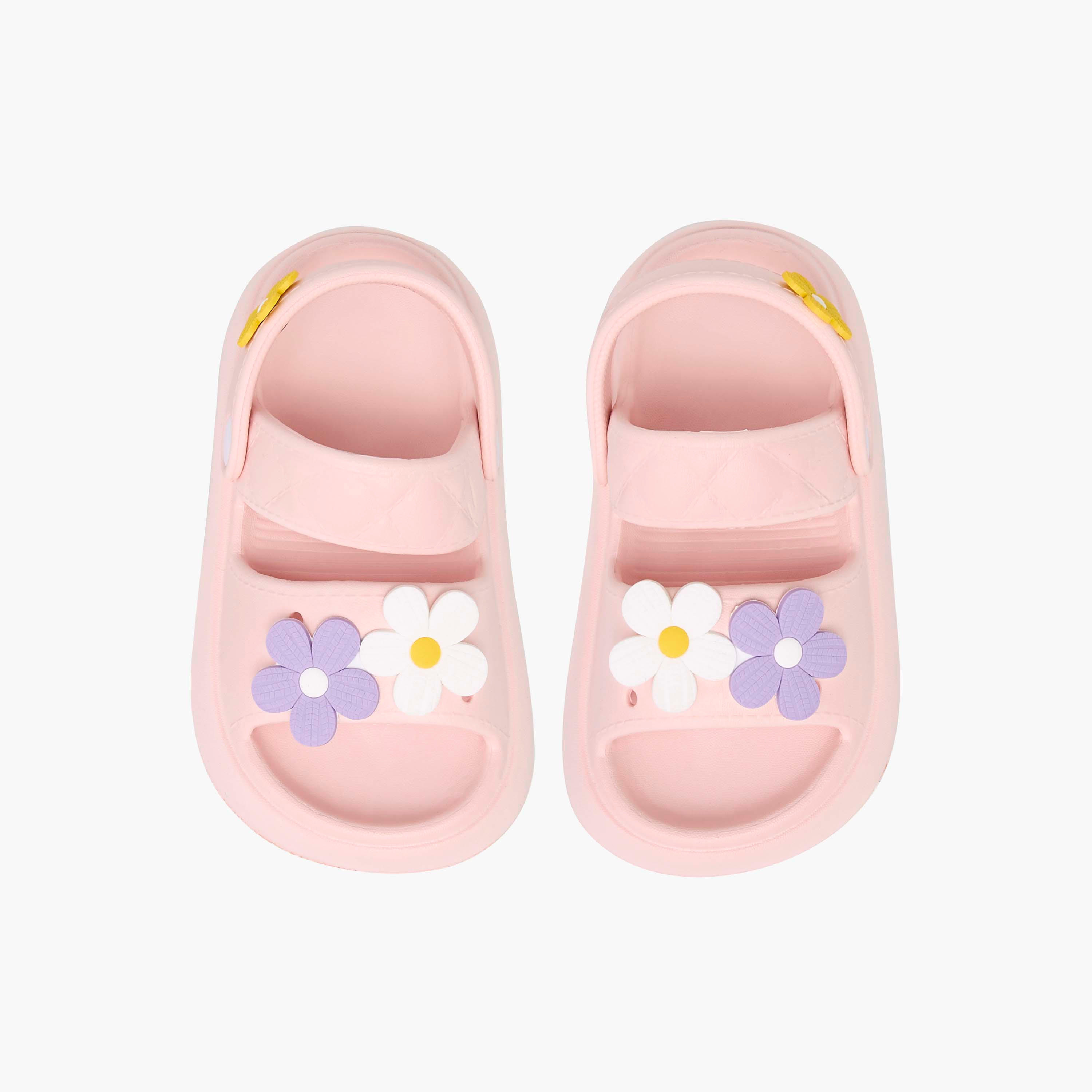 صندل بحزام خلفي وزينة زهور ماء-girls-shoes-sandals-image-1