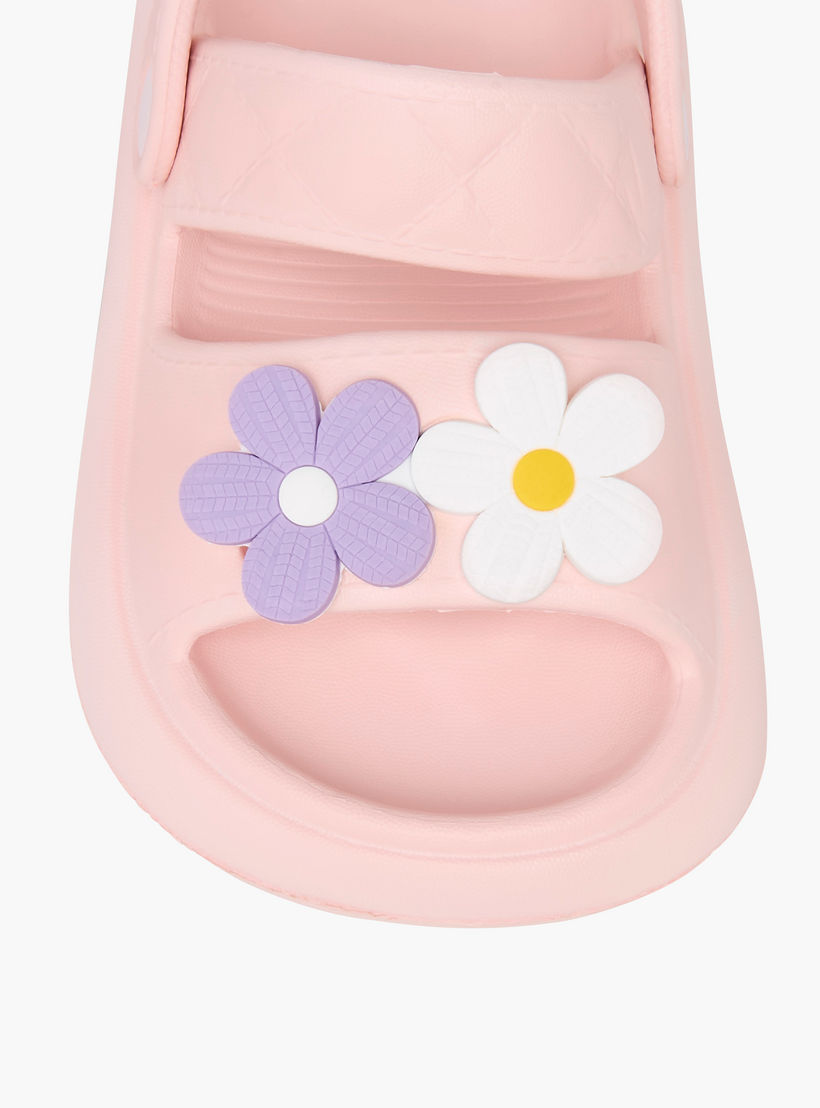 صندل بحزام خلفي وزينة زهور ماء-girls-shoes-sandals-image-4