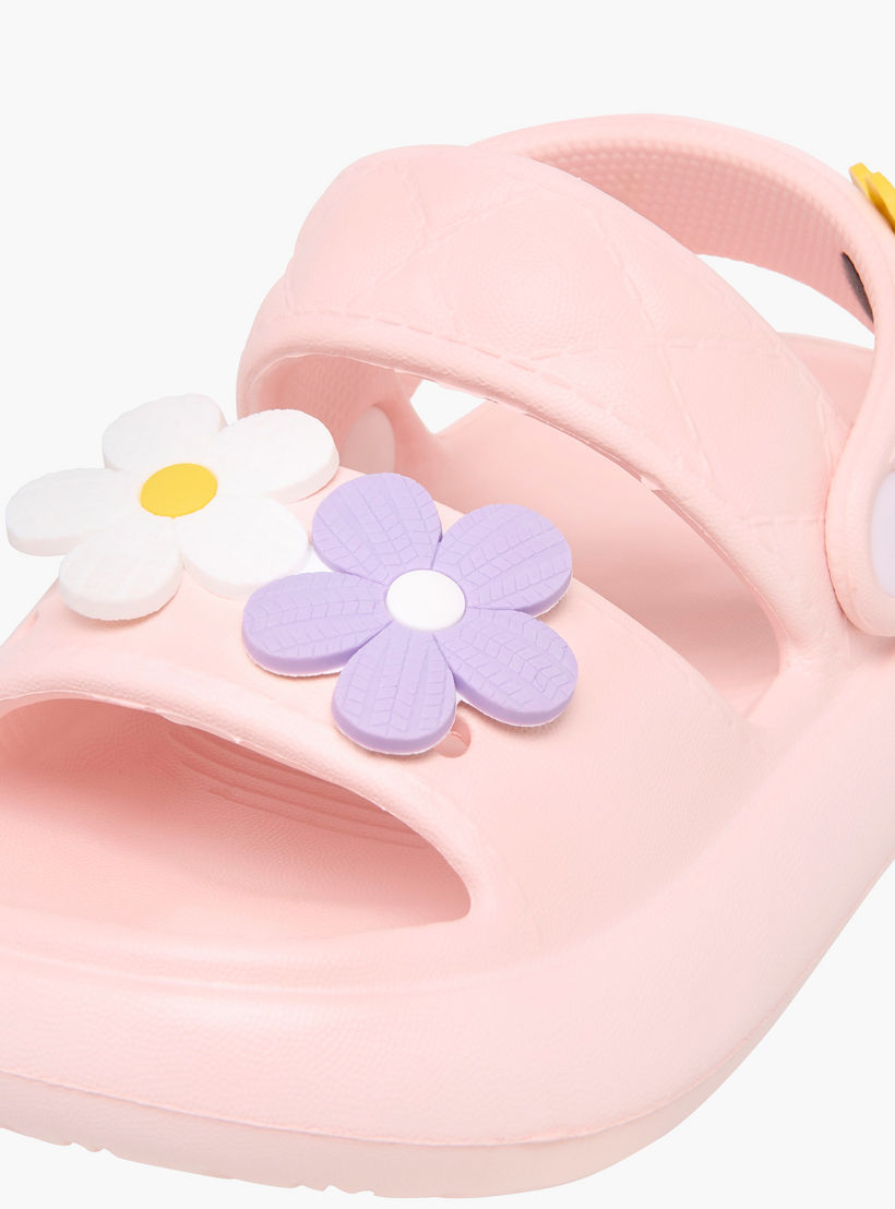 صندل بحزام خلفي وزينة زهور ماء-girls-shoes-sandals-image-5
