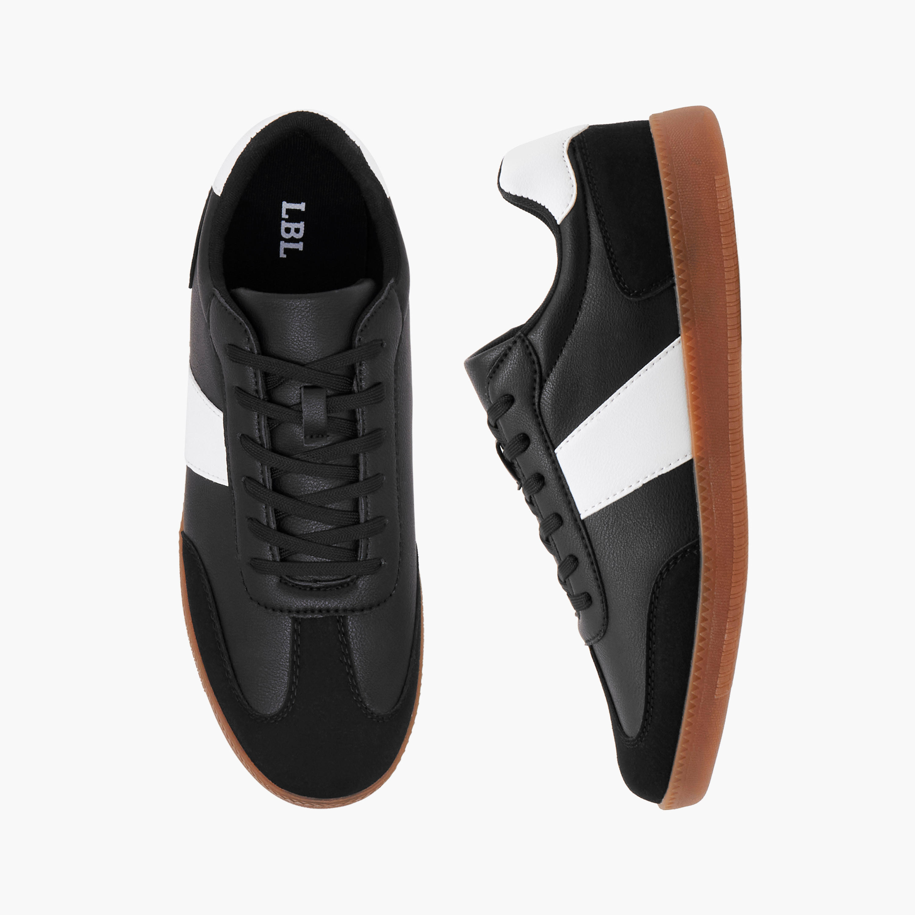 حذاء سنيكرز بطول الكاحل ورباط إغلاق للرجال من إل بي إل من شو إكسبريس-men-shoes-sneakers-image-1