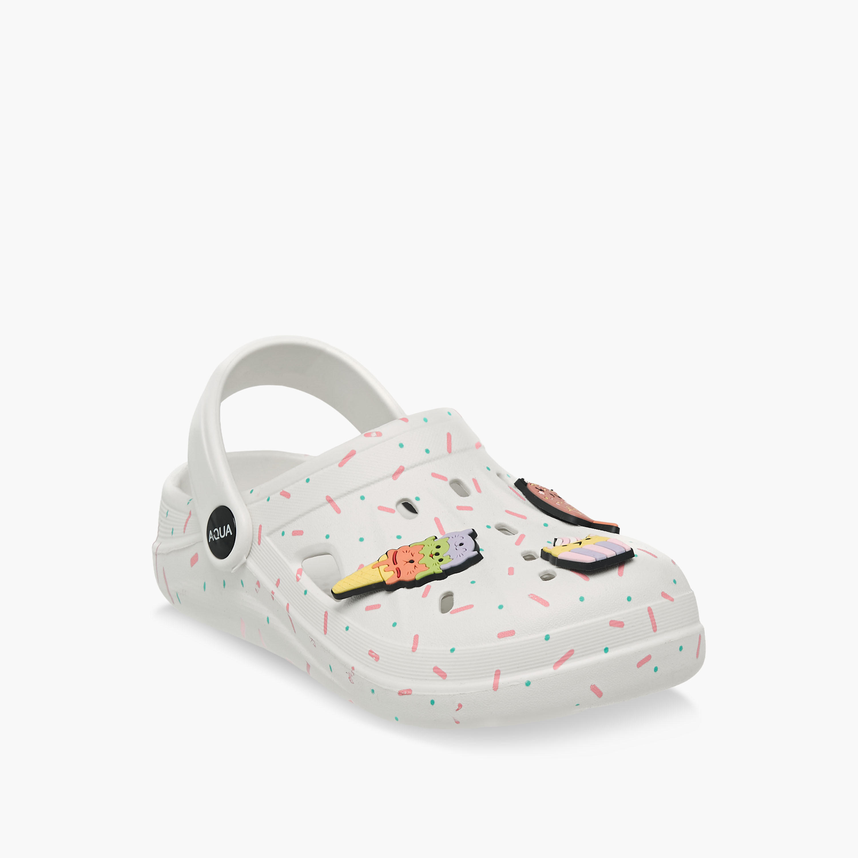 Aqua Girls Jibbitz Charm Detail Clogs-girls-shoes-sandals-image-2