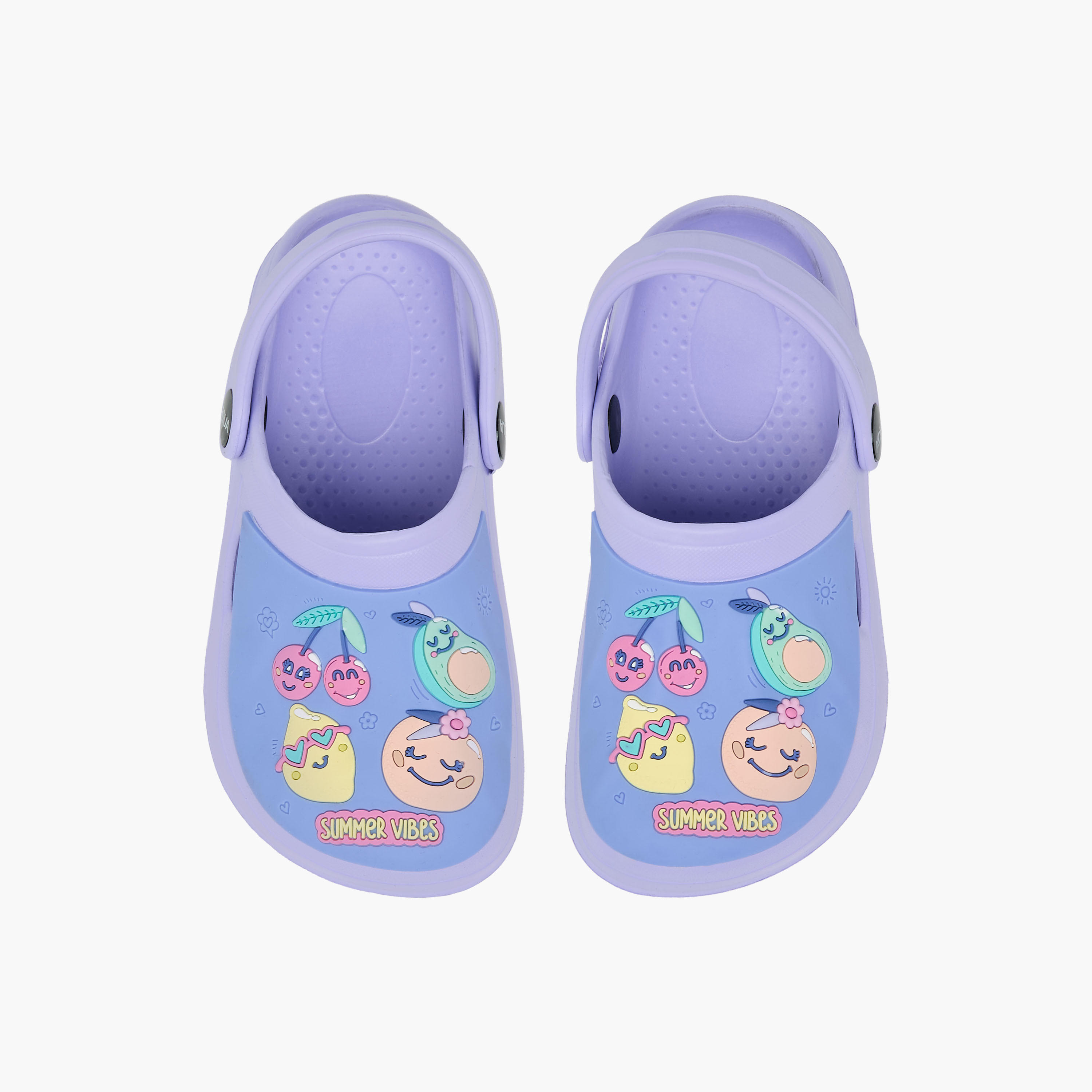 Aqua Girls Fruits Applique Clogs-girls-shoes-sandals-image-1