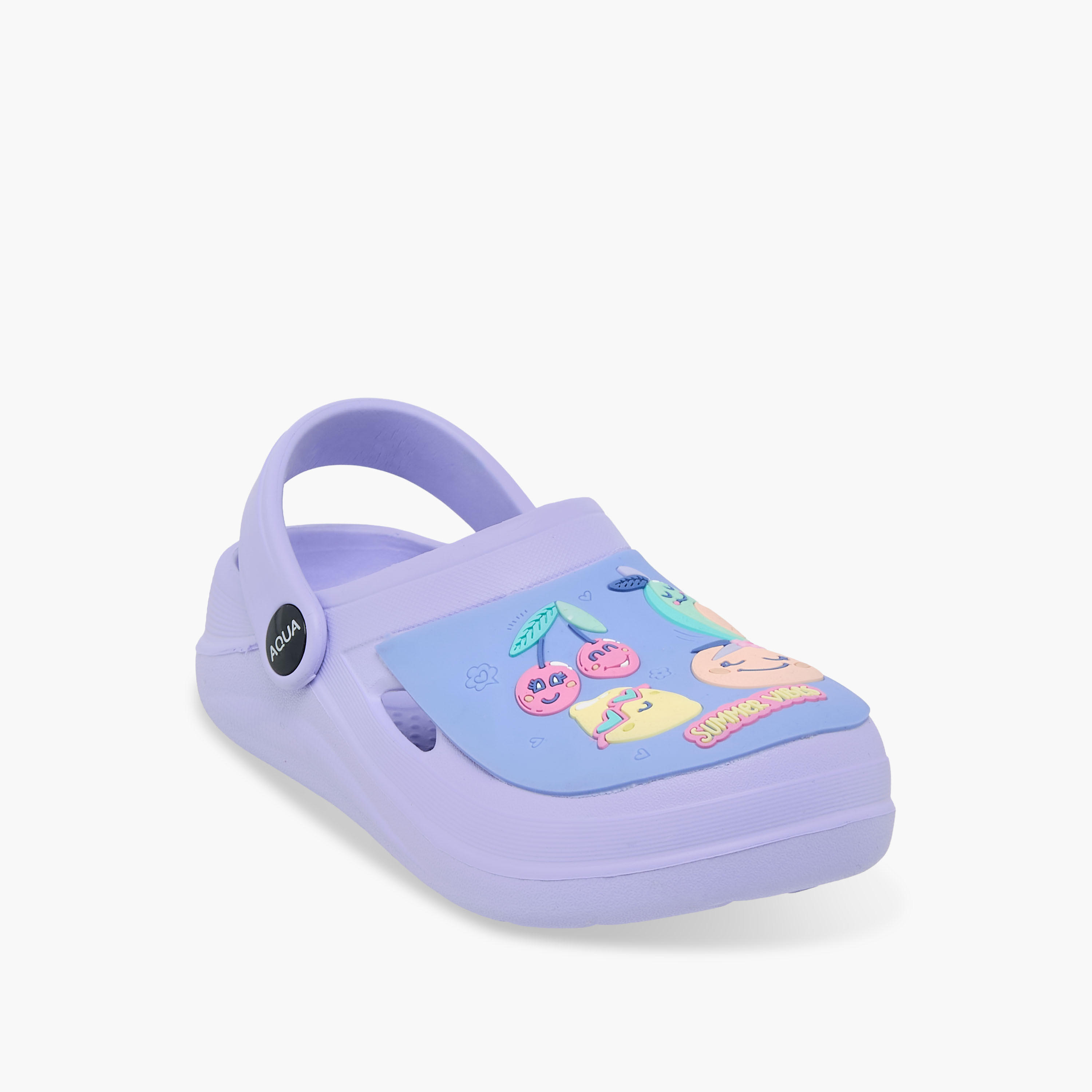 Aqua Girls Fruits Applique Clogs-girls-shoes-sandals-image-2