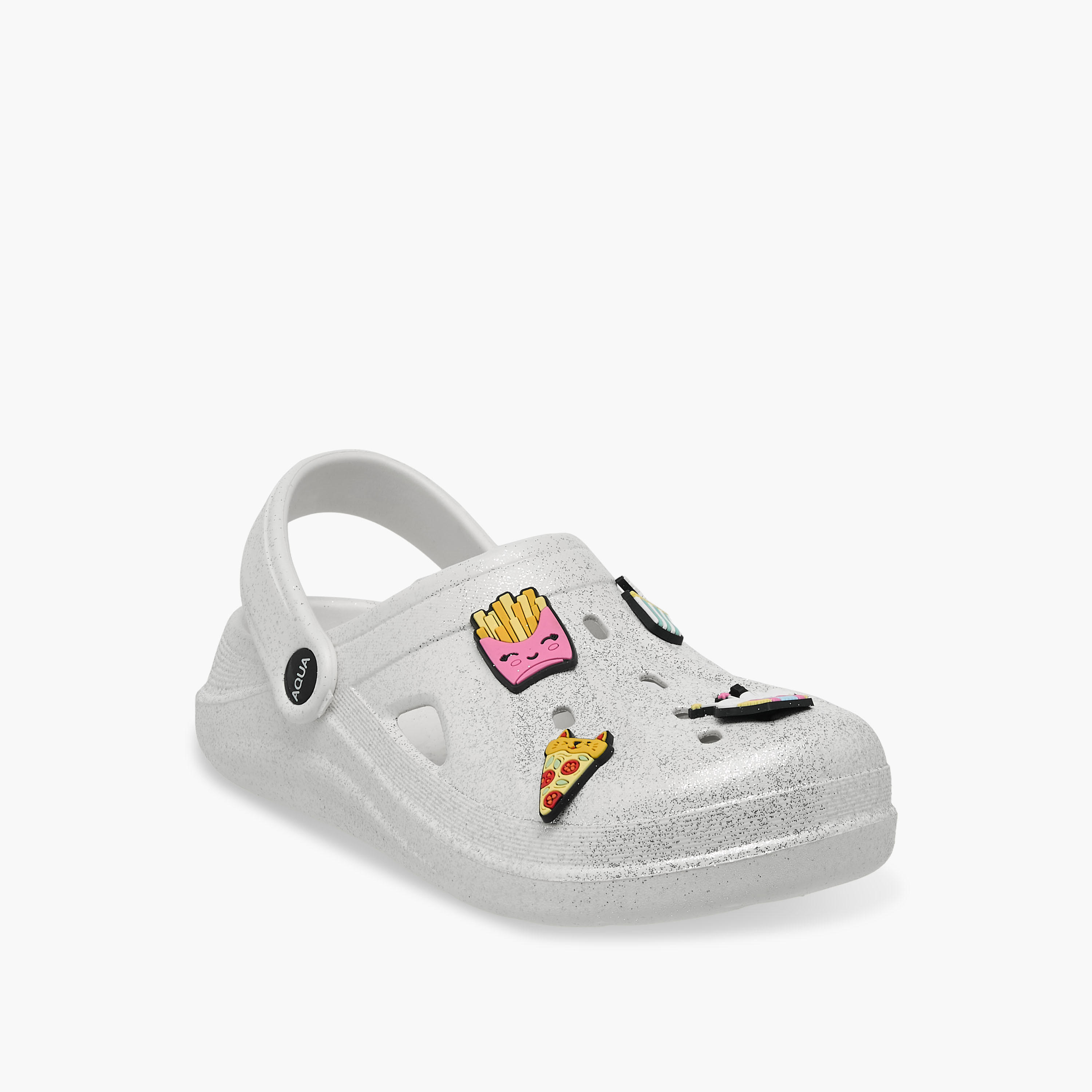 Aqua Girls Food Jibbitz Charm Detail Clogs-girls-shoes-sandals-image-2