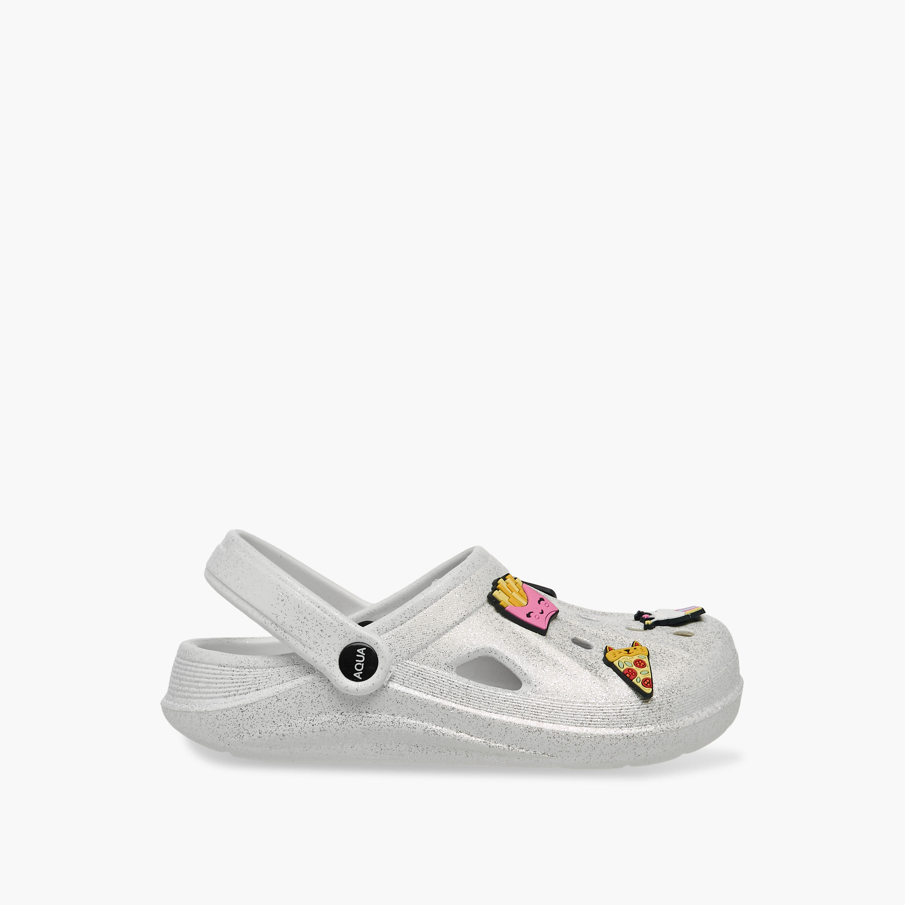 Aqua Girls Food Jibbitz Charm Detail Clogs-girls-shoes-sandals-image-3