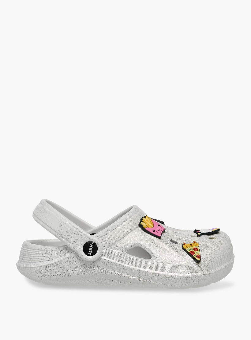Aqua Girls Food Jibbitz Charm Detail Clogs-girls-shoes-sandals-image-3