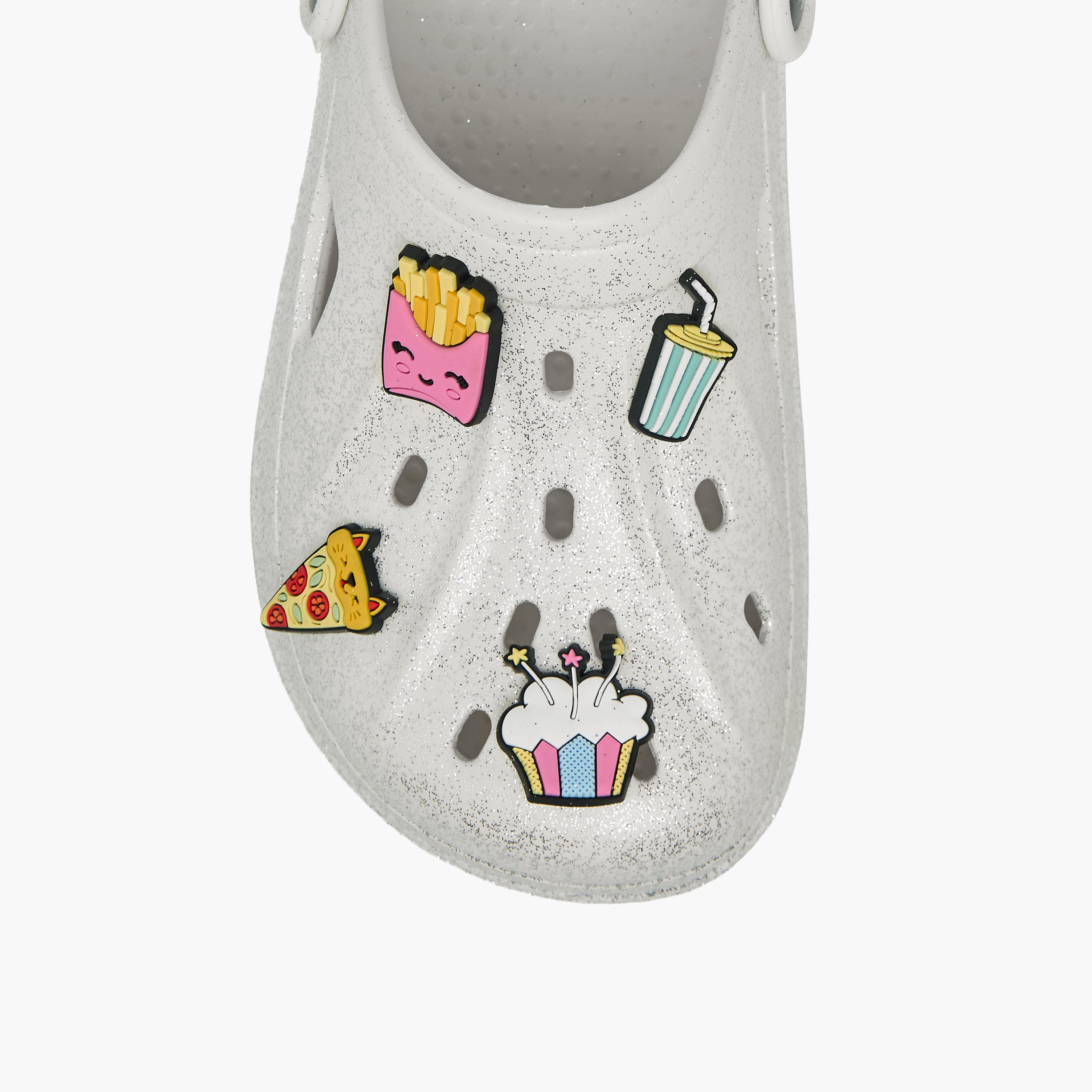 Aqua Girls Food Jibbitz Charm Detail Clogs-girls-shoes-sandals-image-4