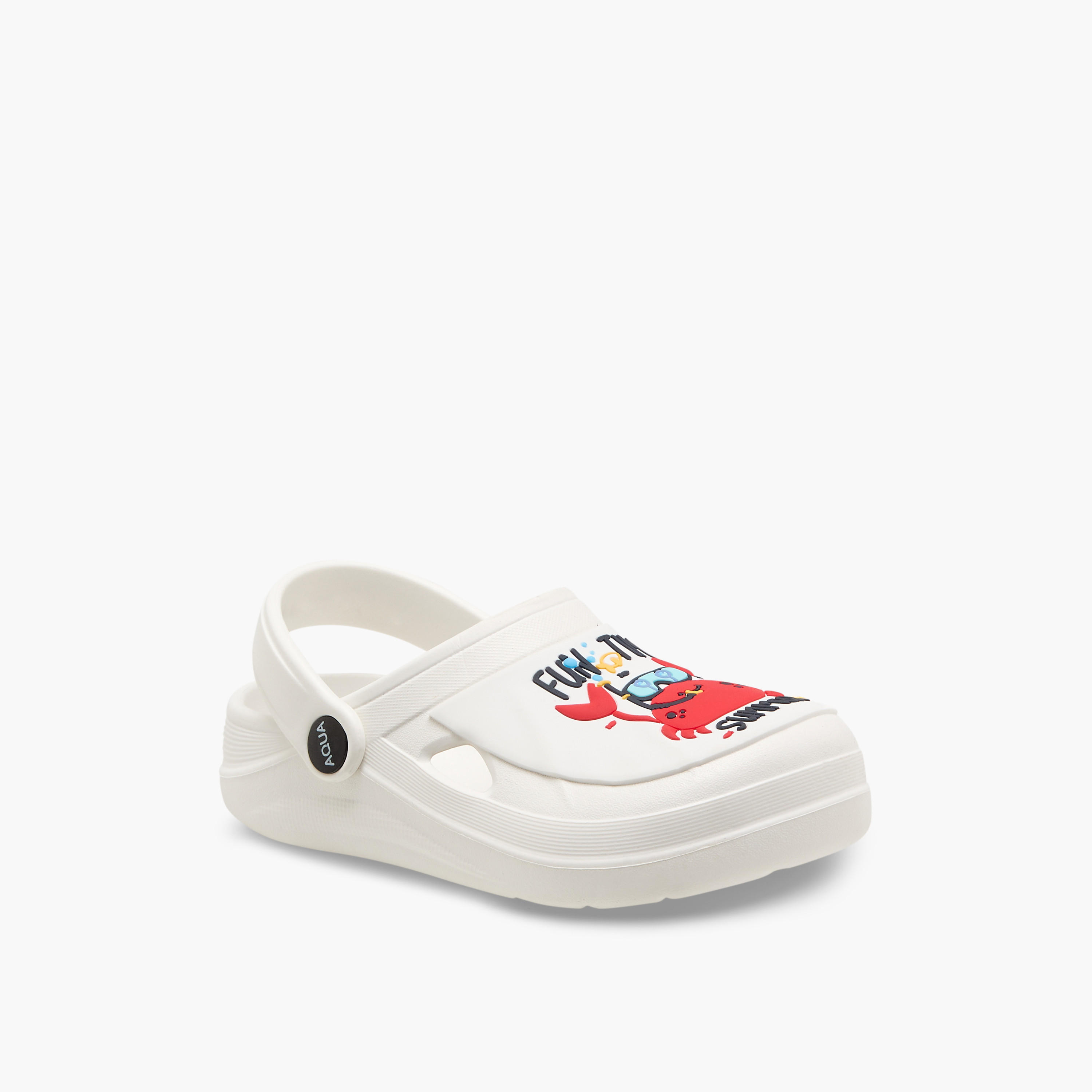 Aqua Boys Crab Print Clogs-boys-shoes-sandals-image-2
