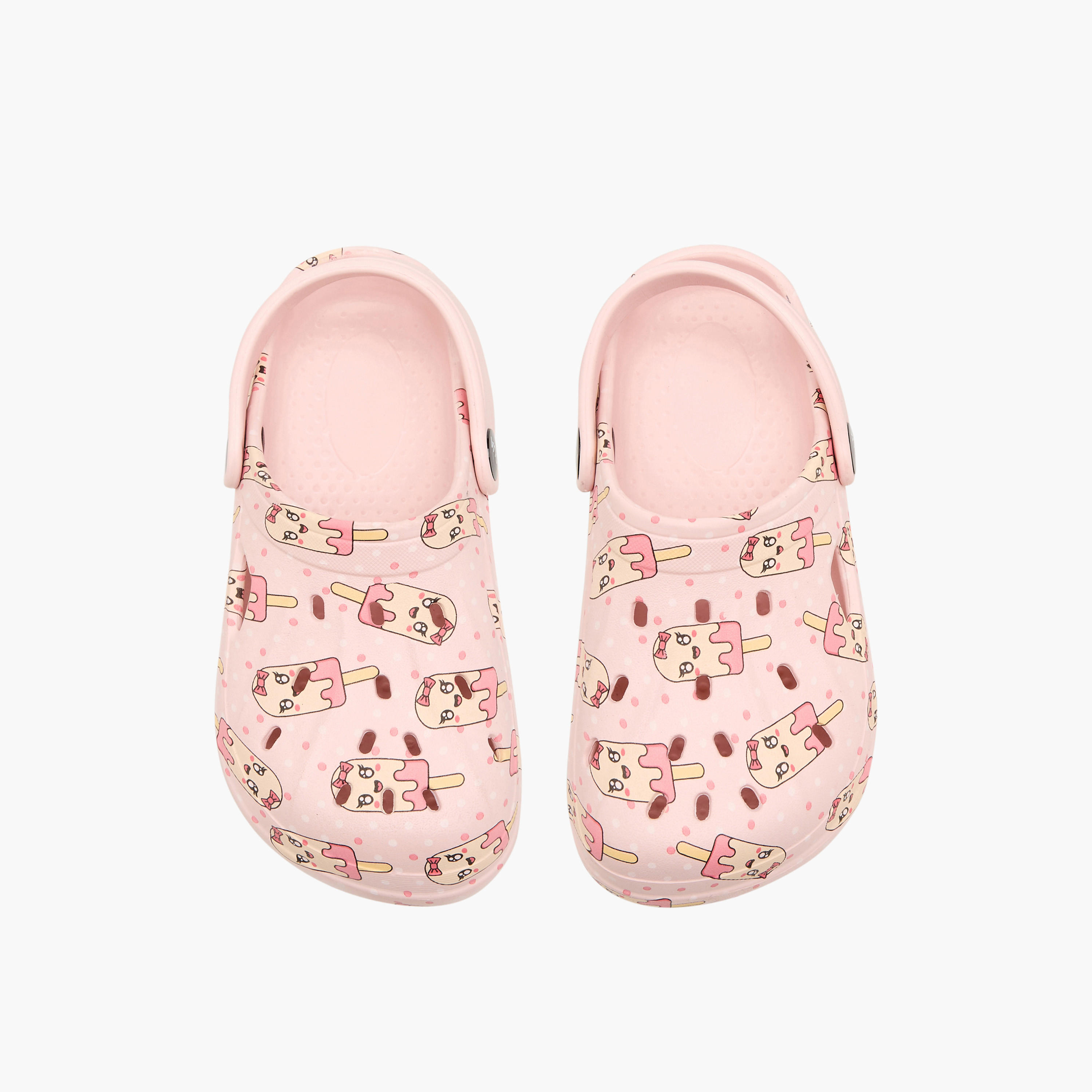 Aqua Girls Ice Cream Print Clogs-girls-shoes-sandals-image-1