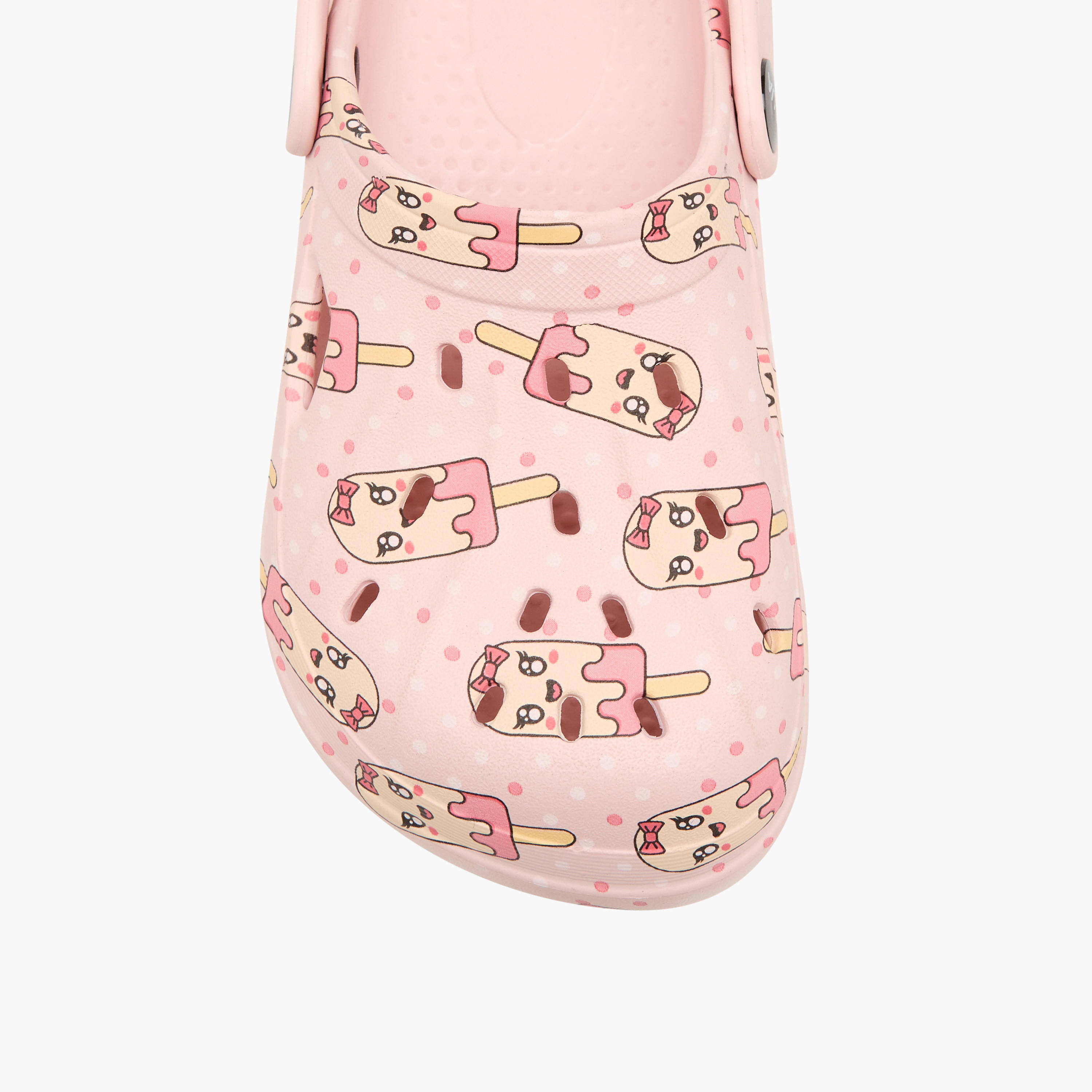 Aqua Girls Ice Cream Print Clogs-girls-shoes-sandals-image-3