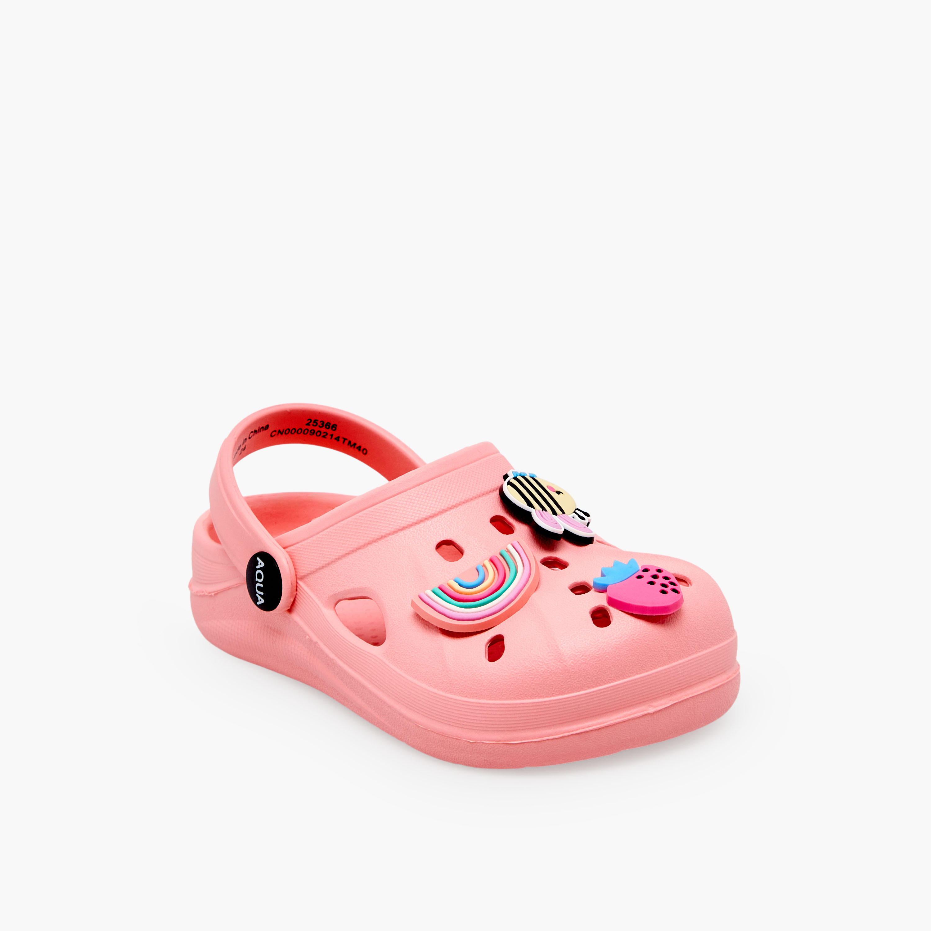Aqua Girls Jibbitz Embellished Clogs-girls-shoes-sandals-image-2